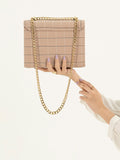 checkered-print-handbag