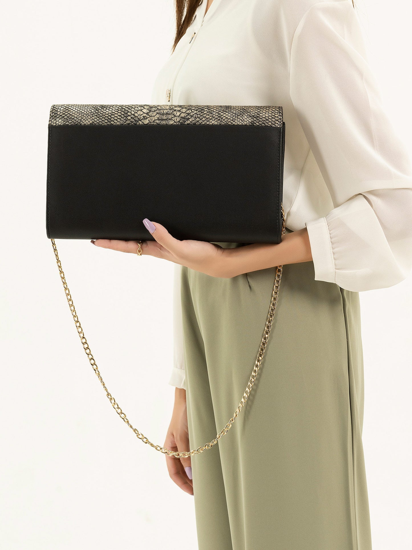 Snake Print Clutch