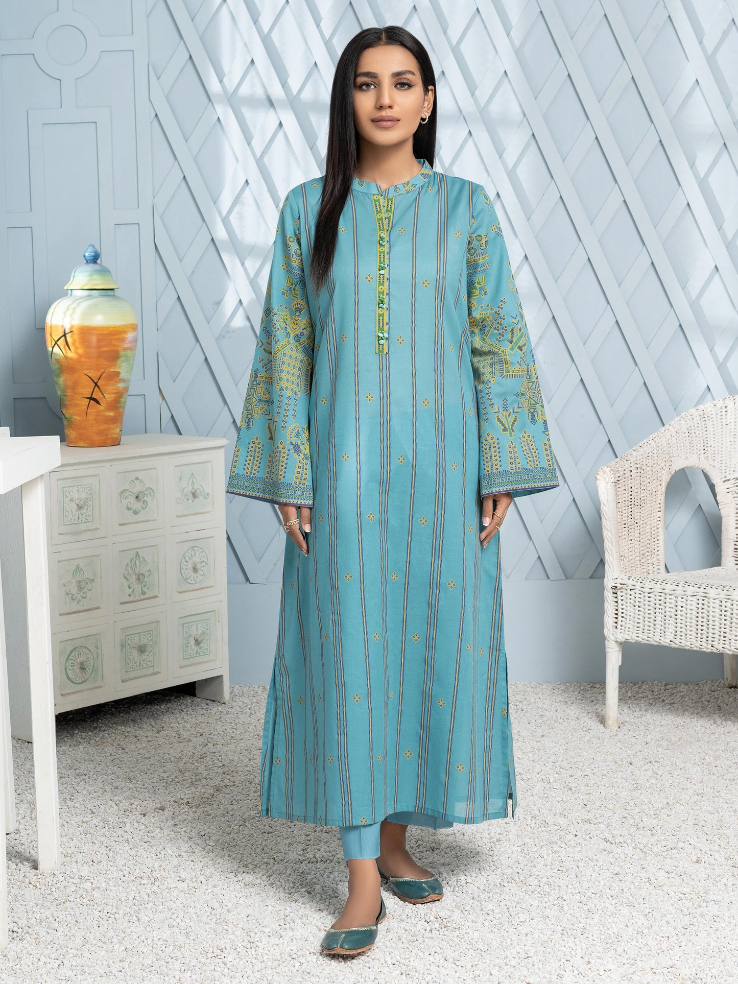 2 Piece Lawn Suit-Paste Print (Unstitched)