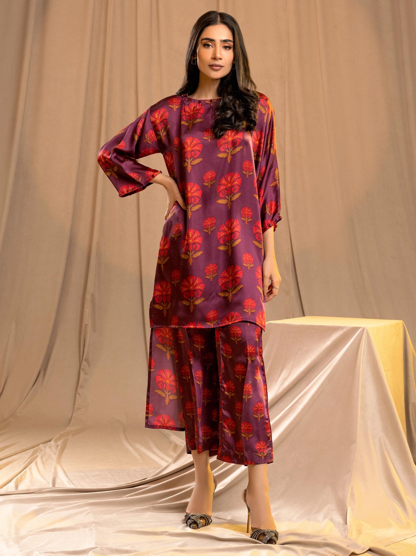 2 Piece Silk Suit-Printed (Unstitched)