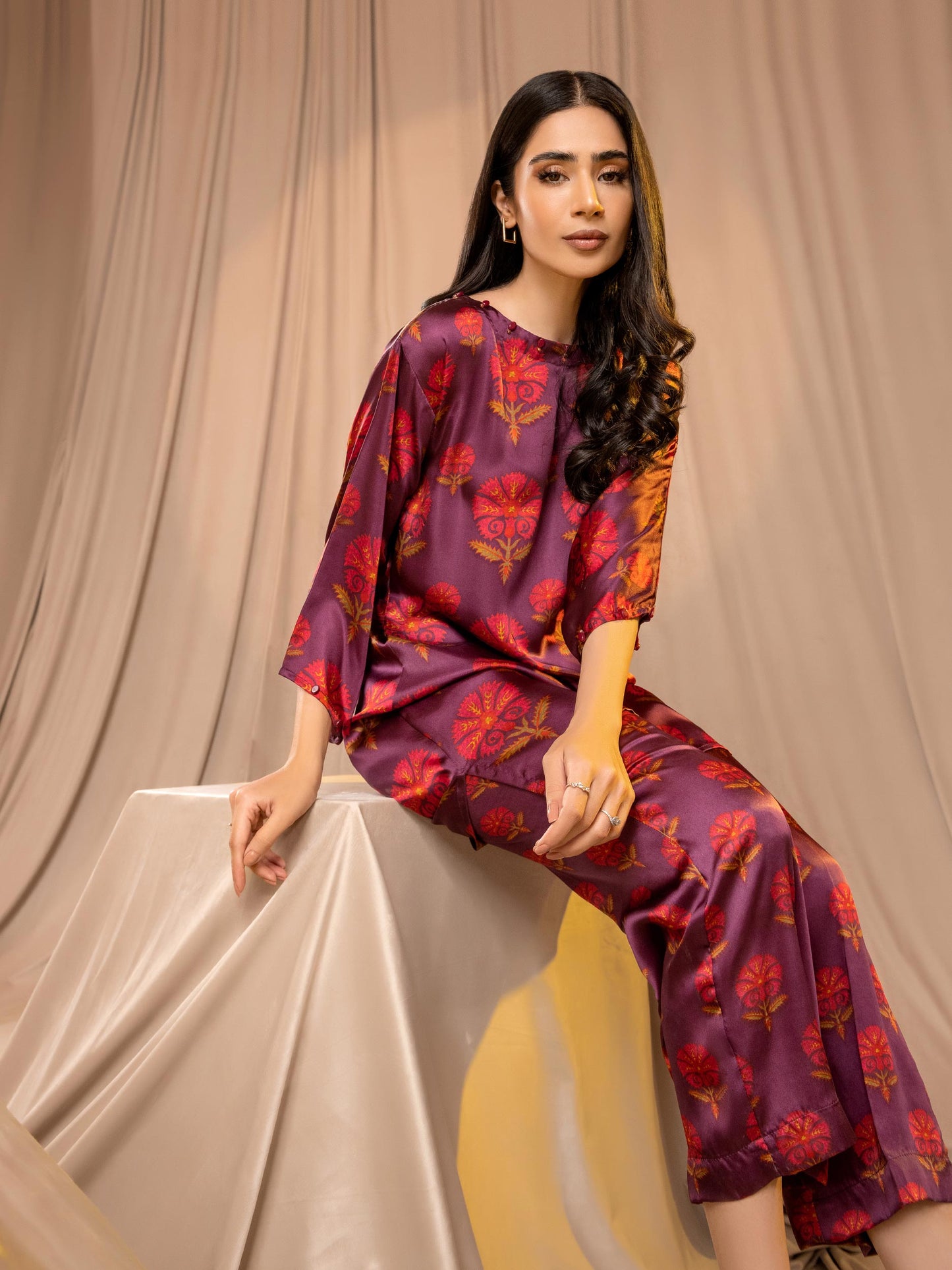 2 Piece Silk Suit-Printed (Unstitched)