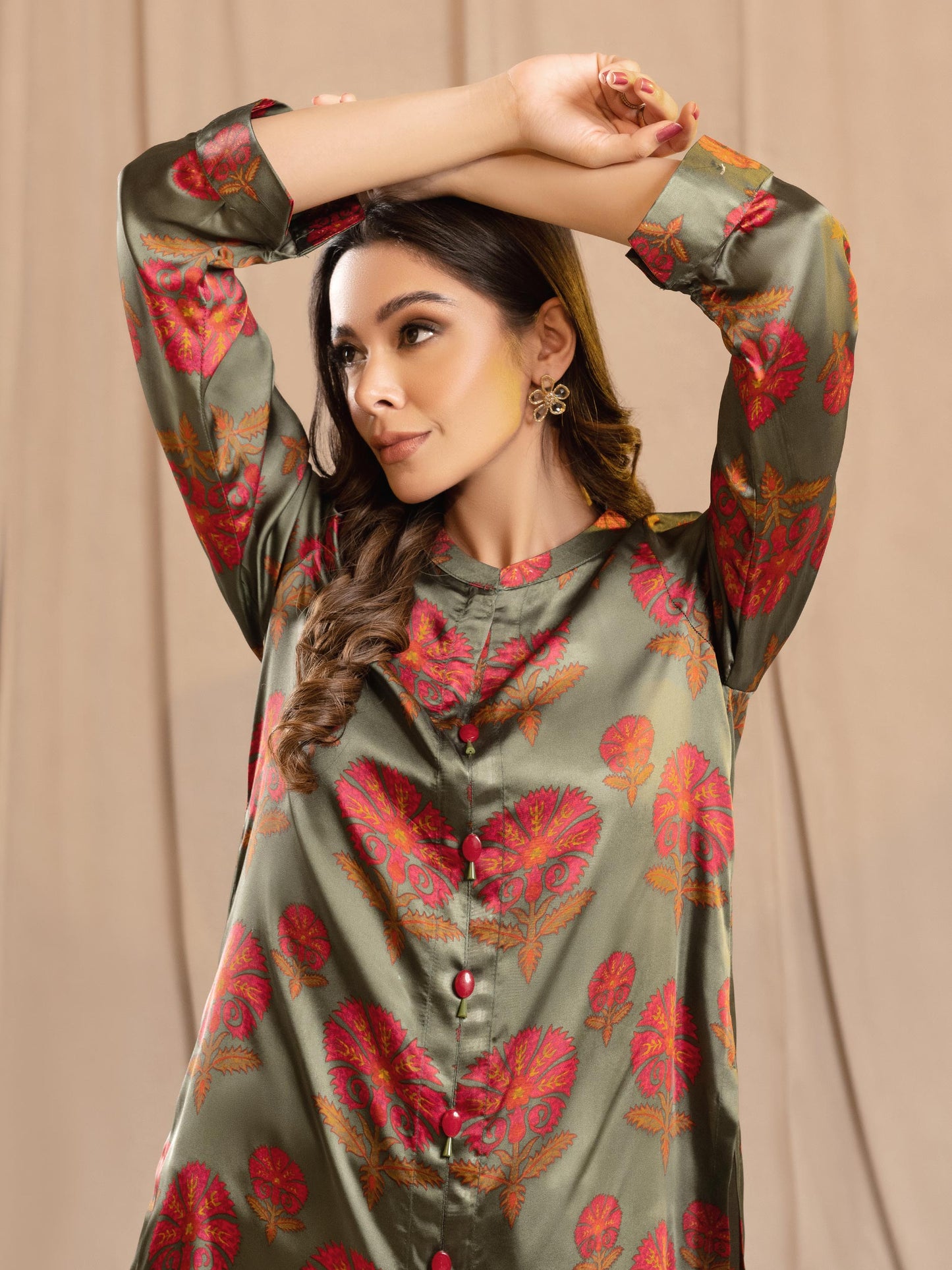 2 Piece Silk Suit-Printed (Unstitched)