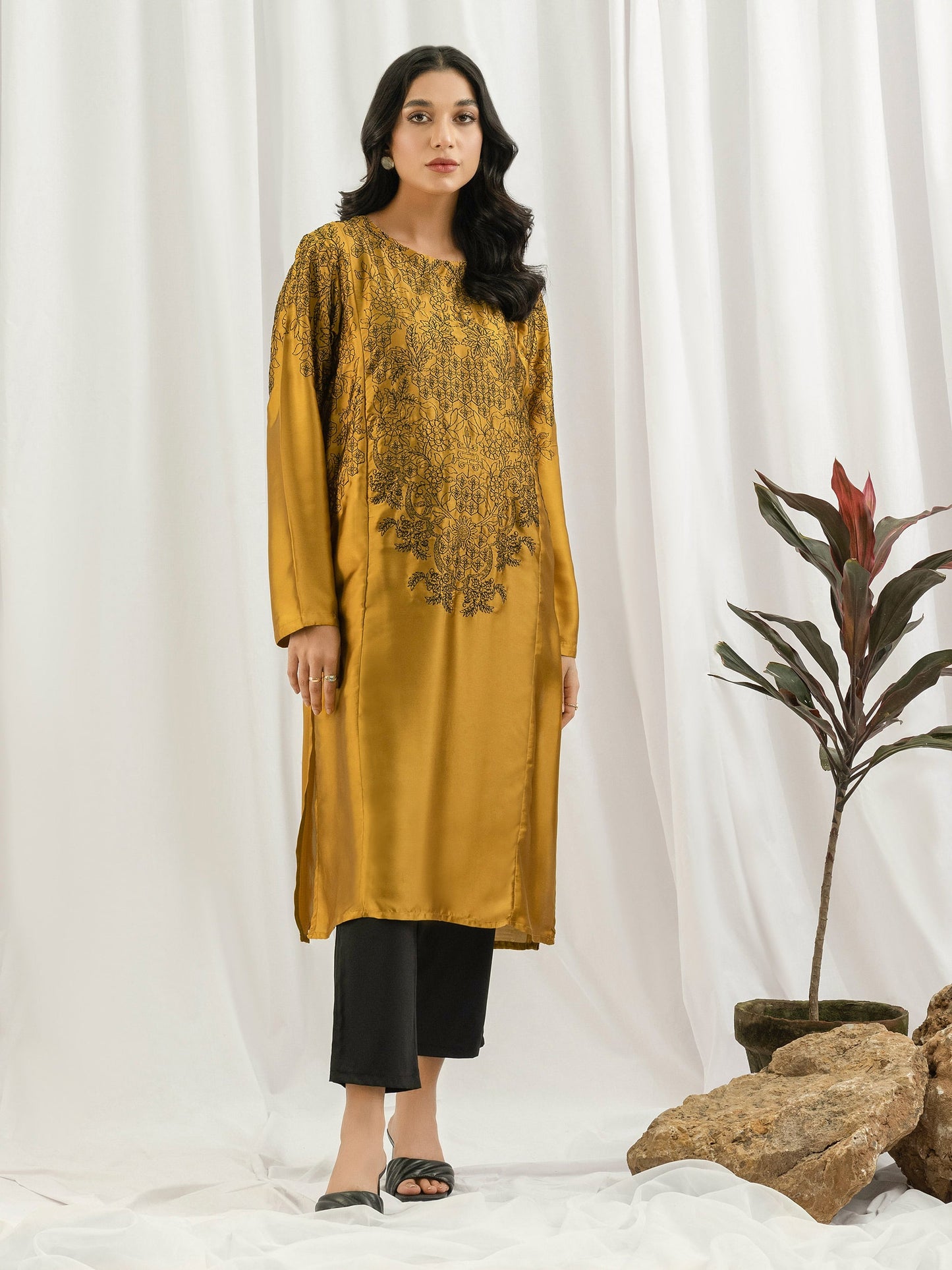 Silk Shirt-Embroidered (Pret)