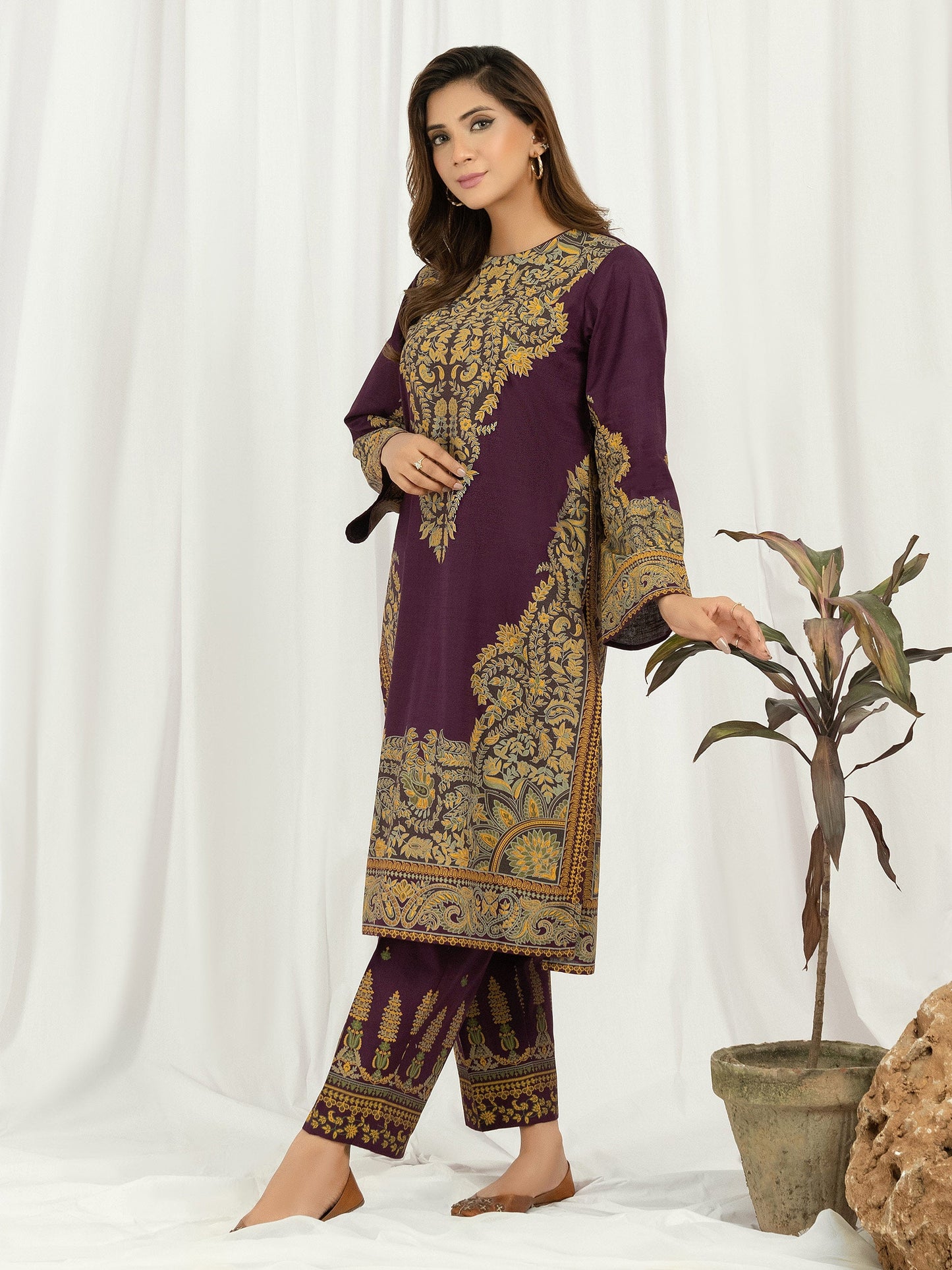 2 Piece Lawn Suit-Paste Print (Pret)