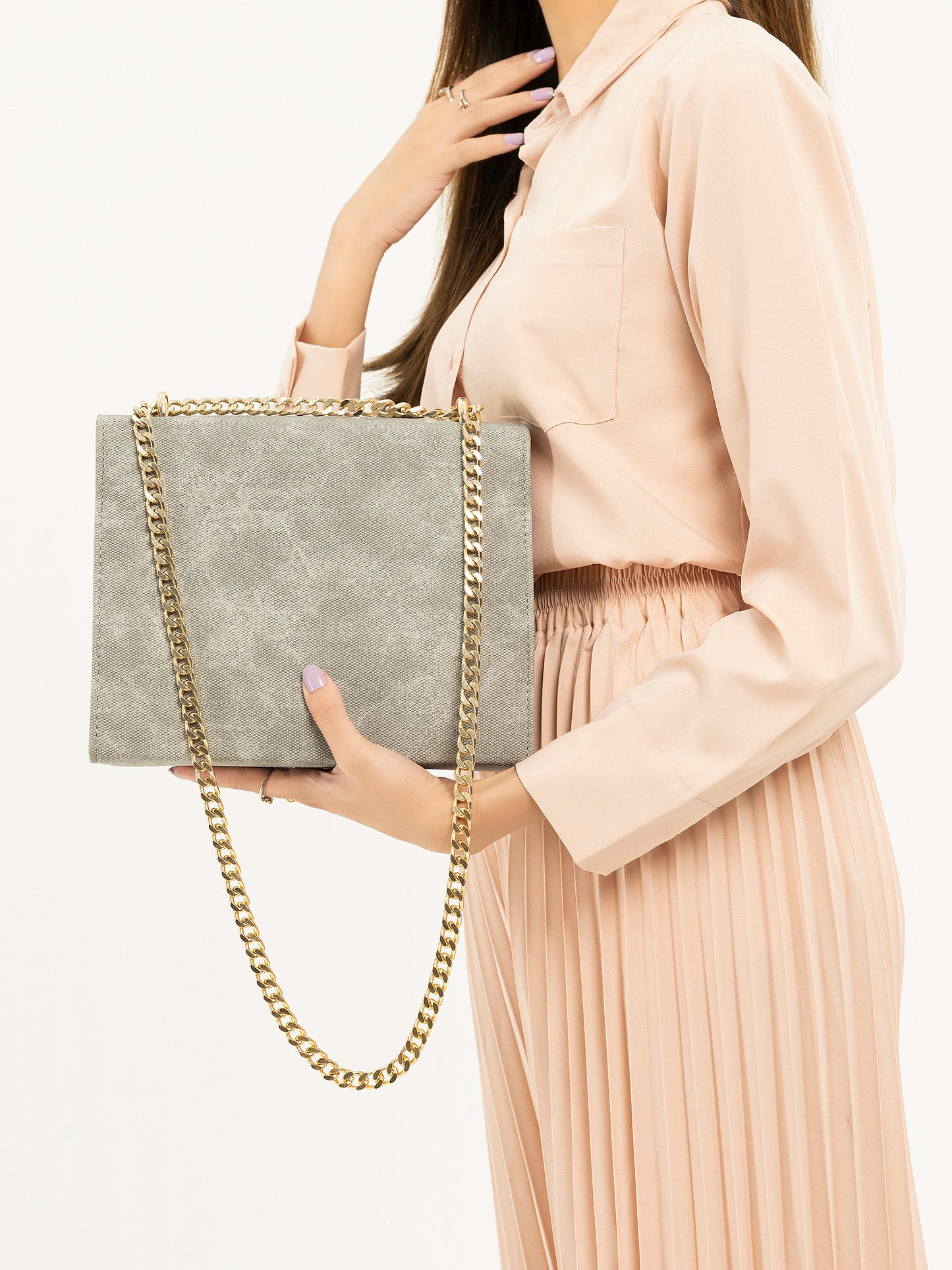 Two-Tone Box Handbag