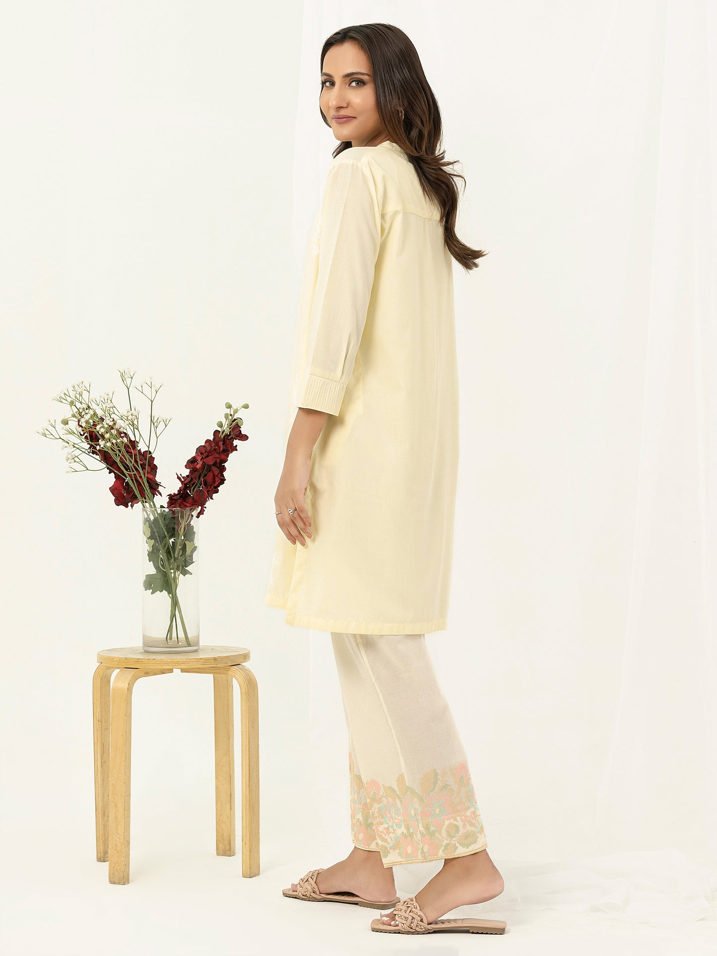 2 Piece Viscose Suit-Embroidered (Pret)