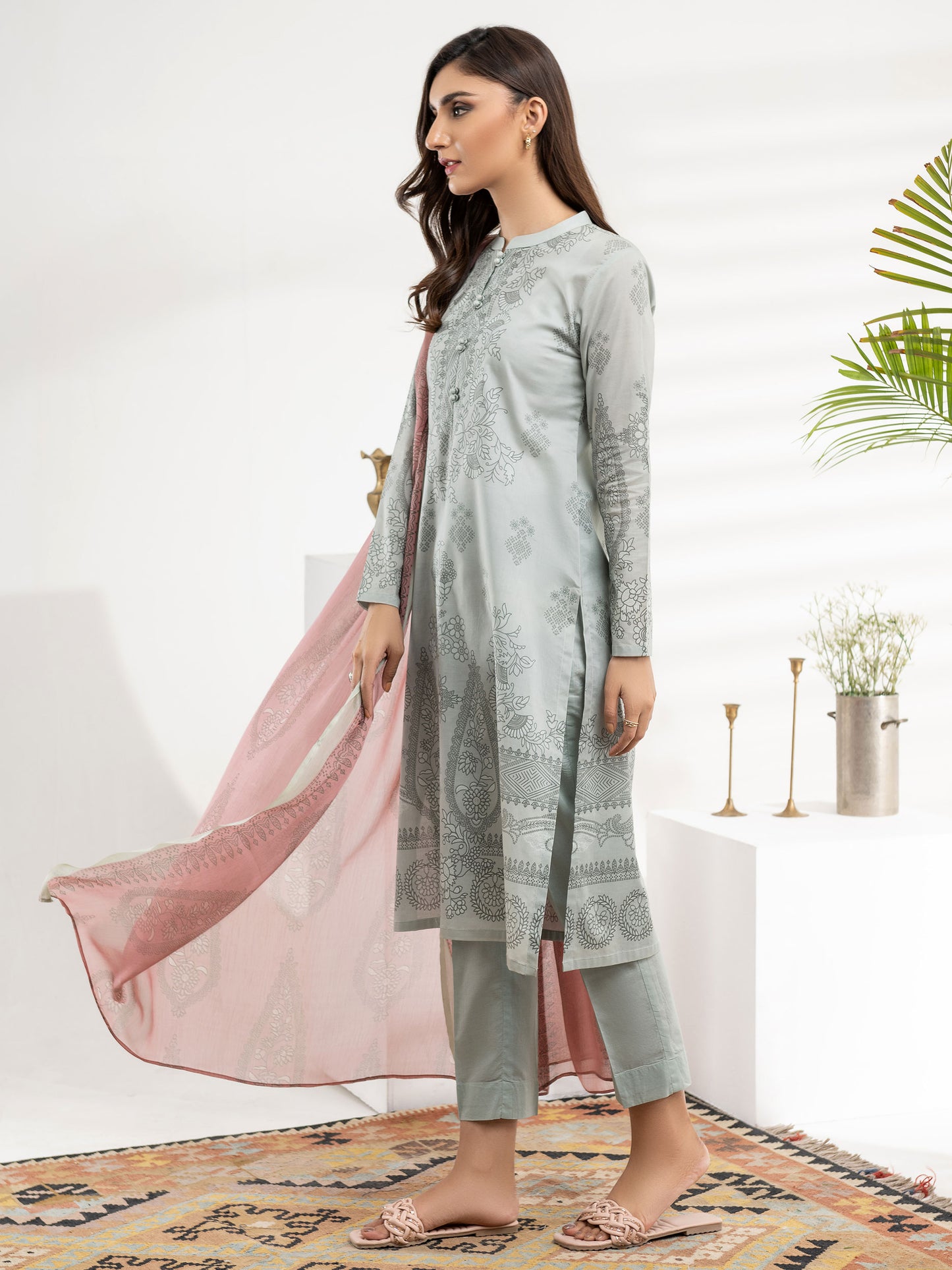 3 Piece Lawn Suit-Printed (Unstitched)