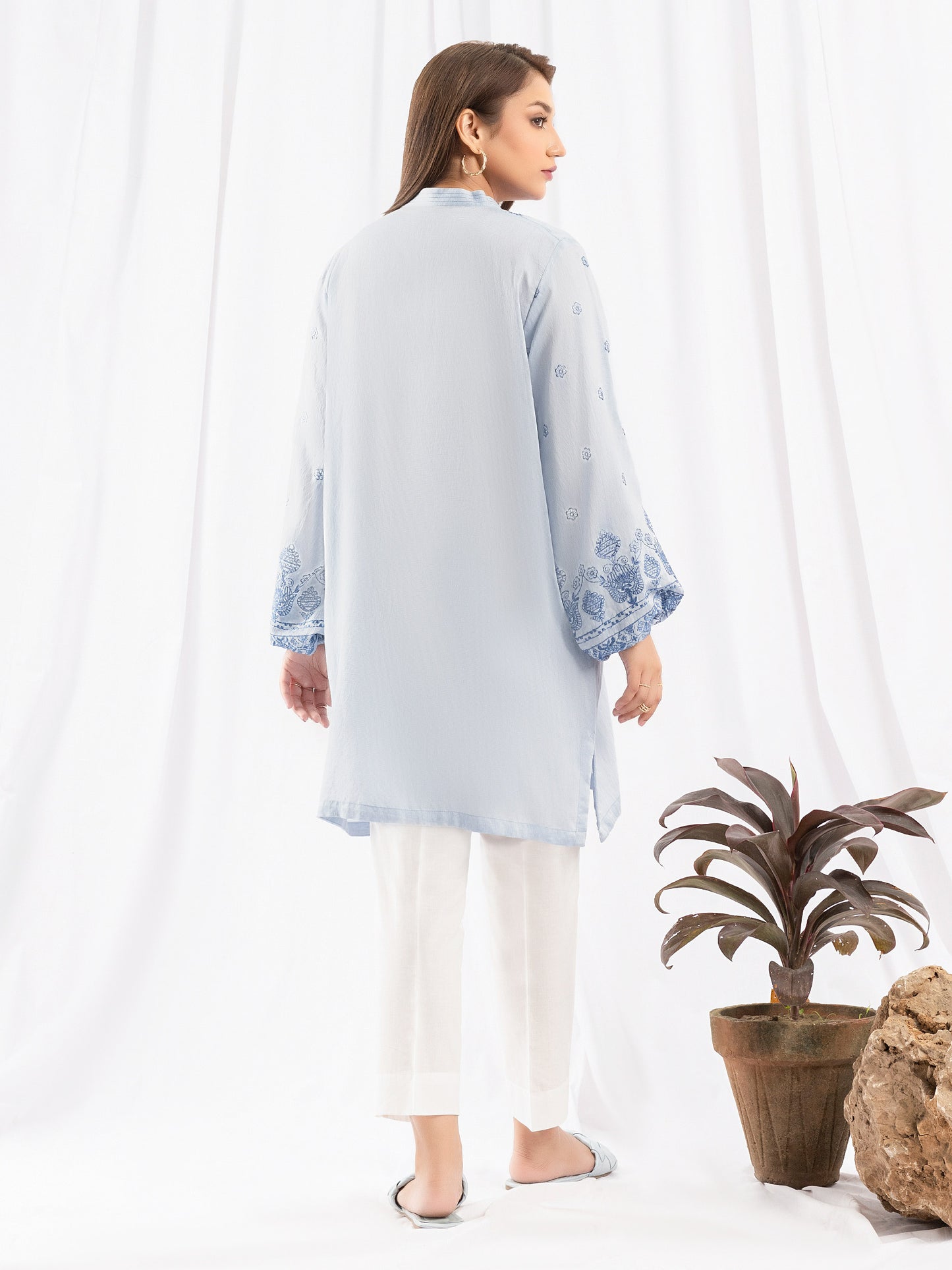 Cotton Shirt - Embroidered (Pret)