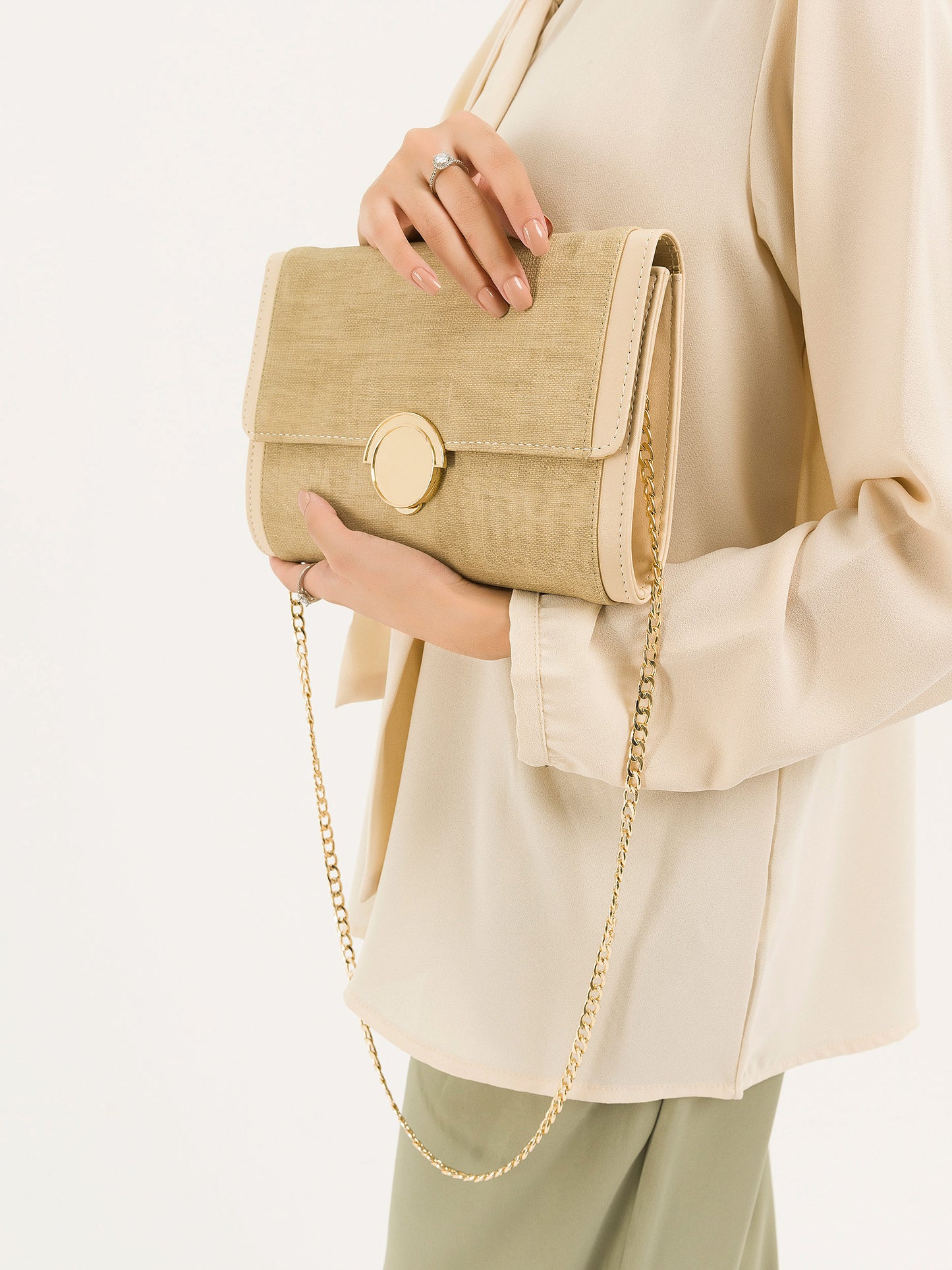 Suede texture Clutch