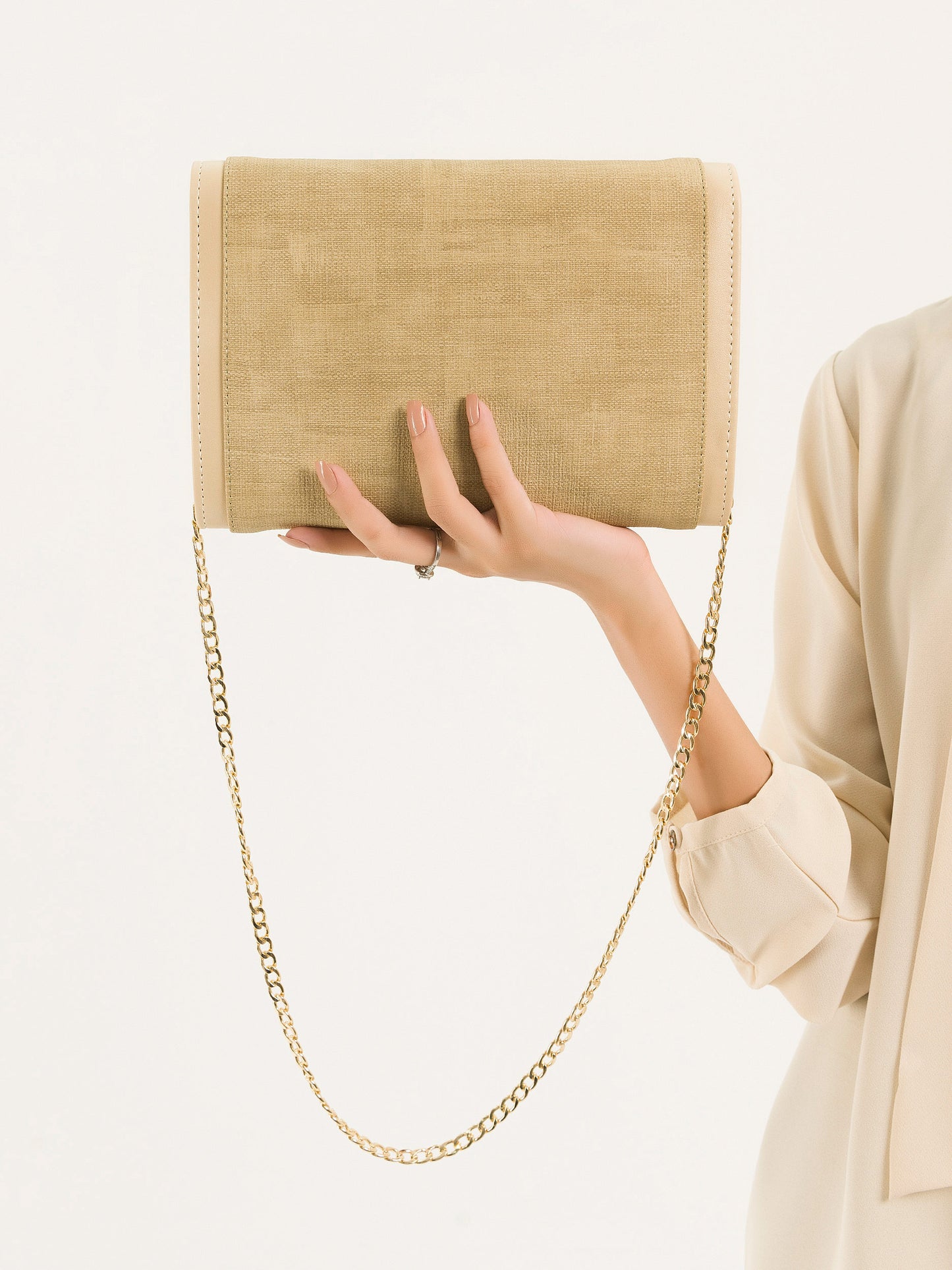 Suede texture Clutch