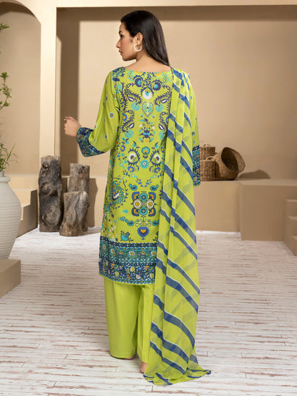 3 Piece Cambric Suit-Printed (Unstitched)