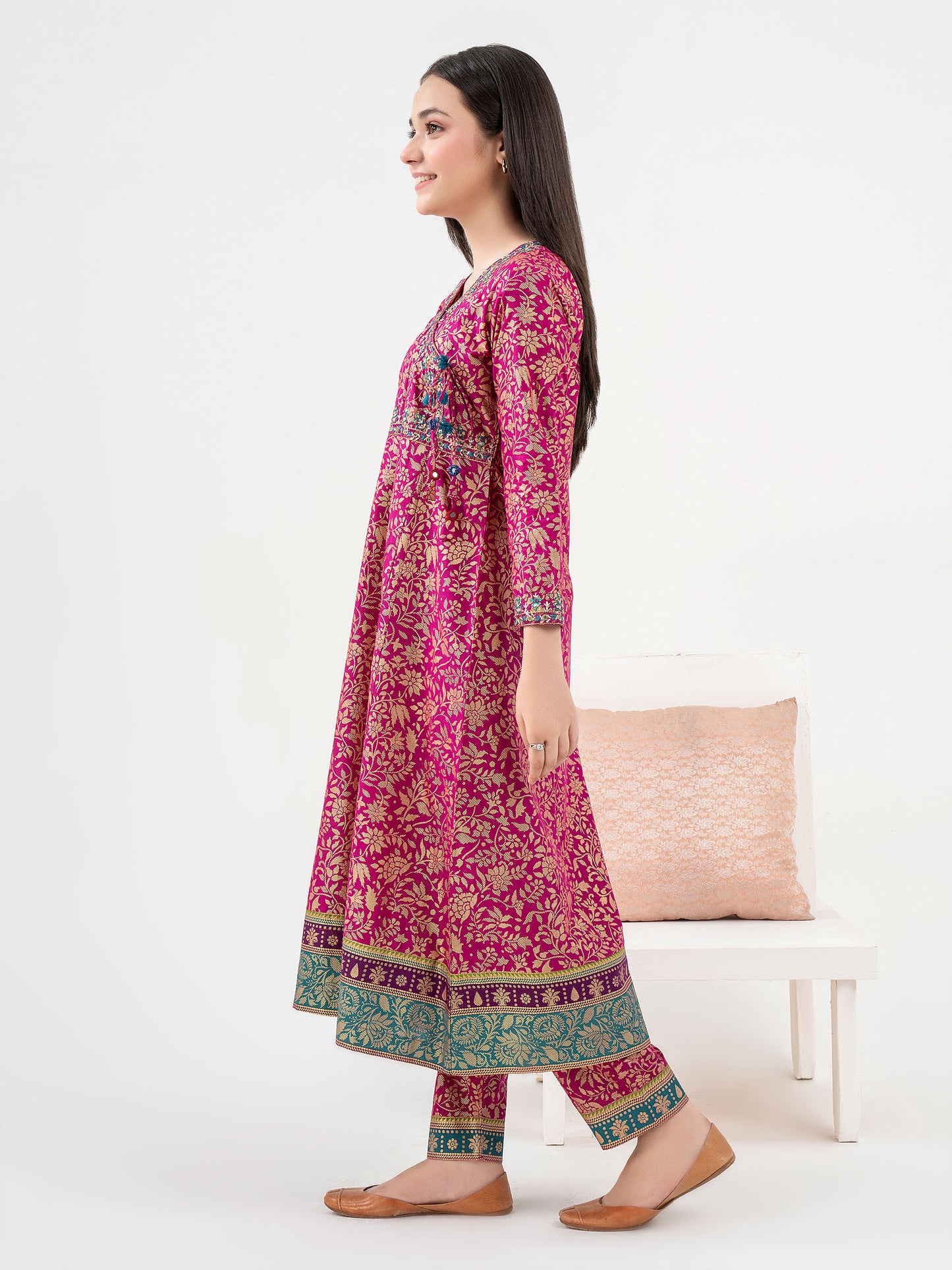 2 Piece Lawn Suit-Embroidered