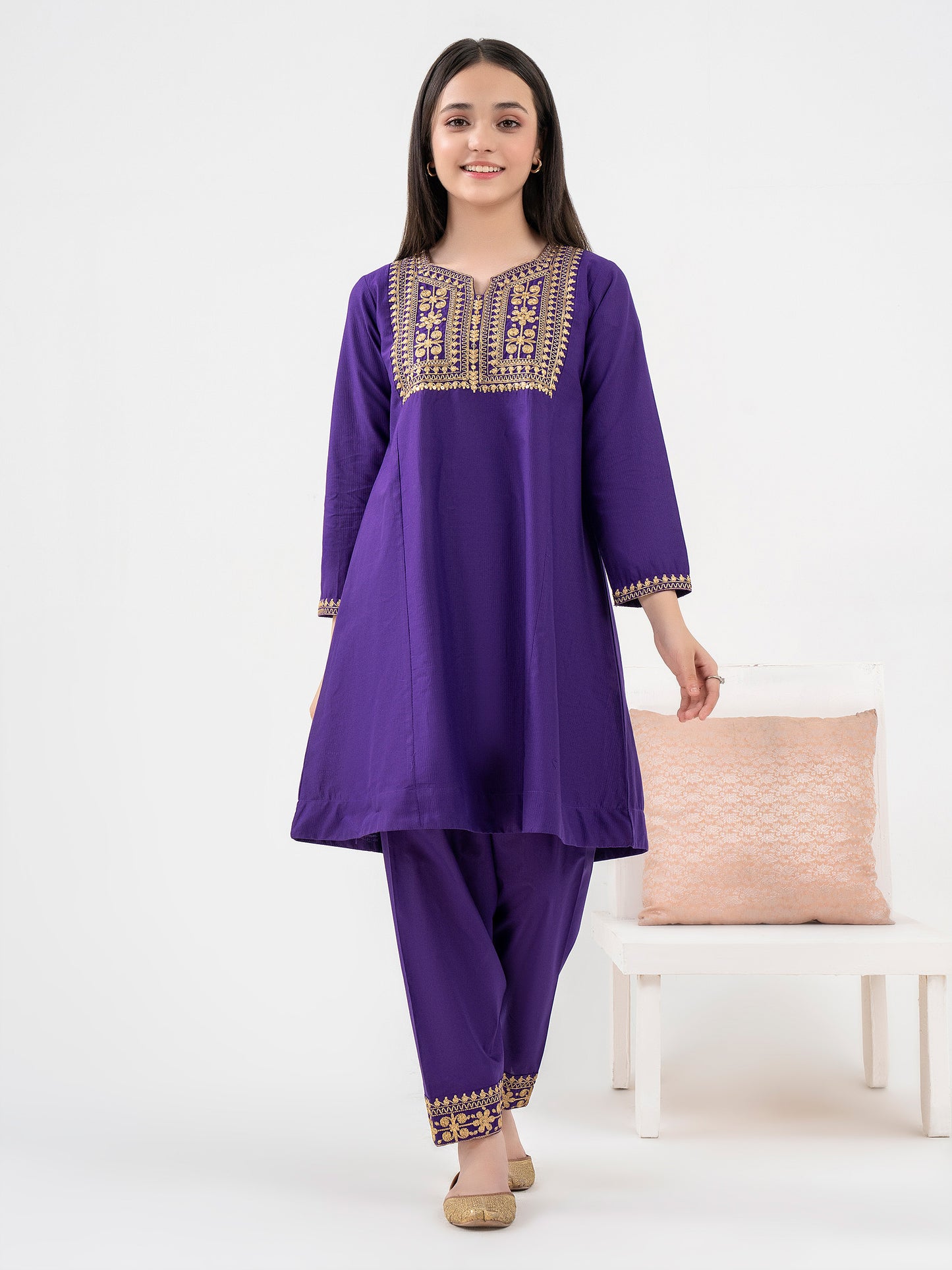 2 Piece Lawn Suit-Embroidered