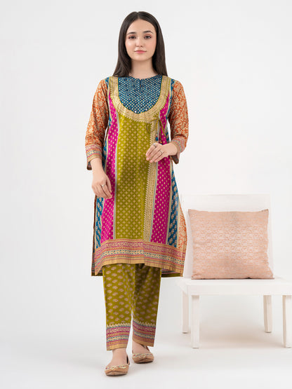 2 Piece Lawn Suit-Embroidered