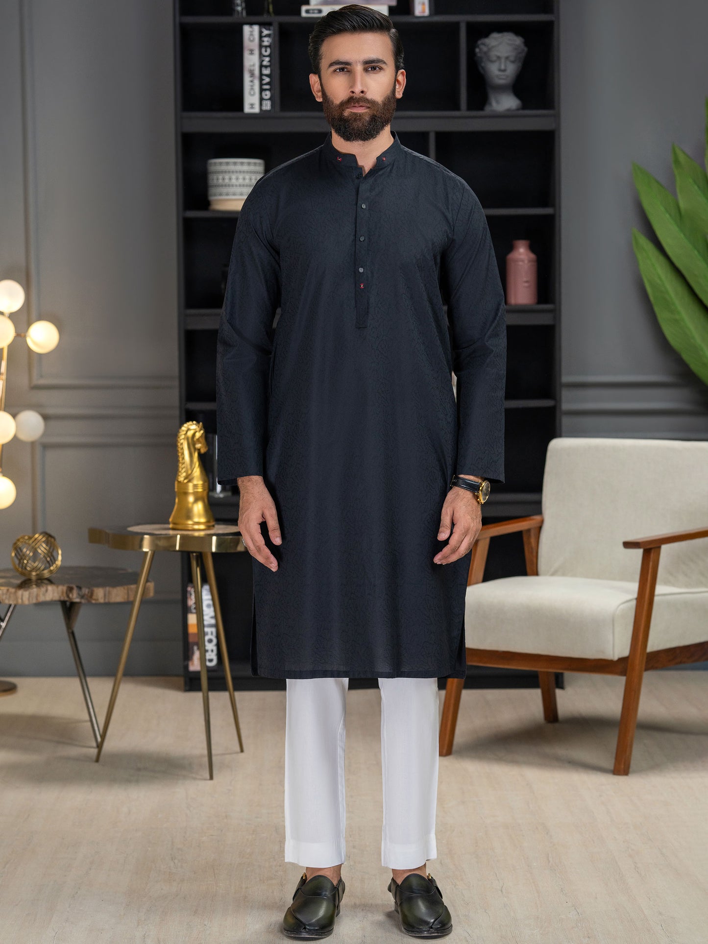 Jacquard Kurta