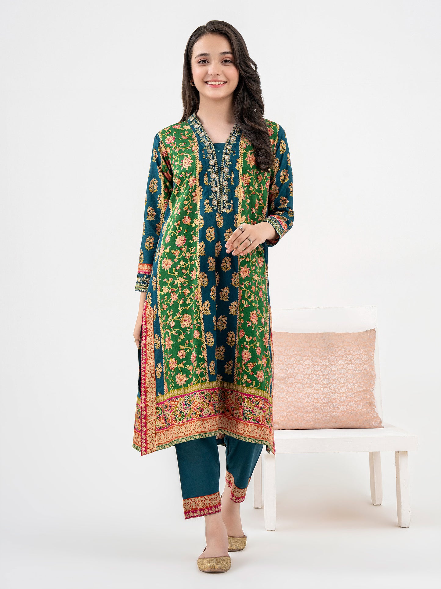 2 Piece Lawn Suit-Embroidered