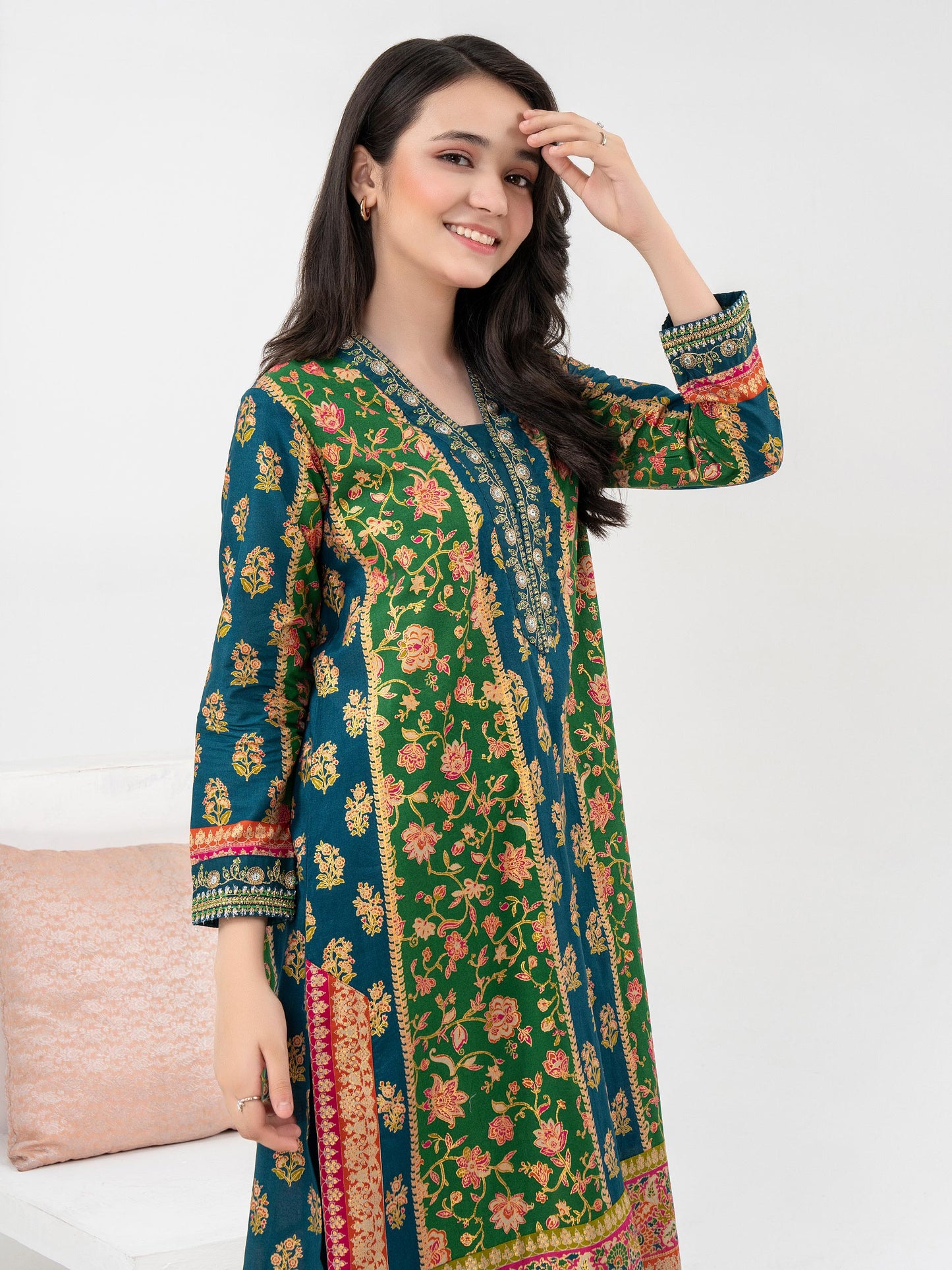 2 Piece Lawn Suit-Embroidered