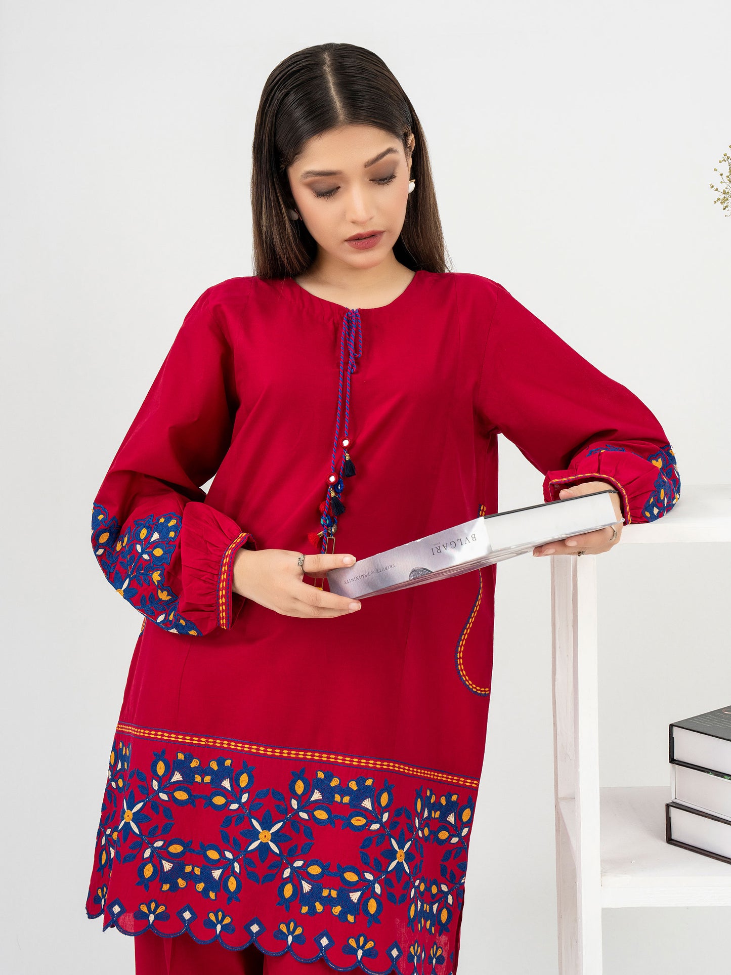 Lawn Co-Ord Set-Embroidered (Pret)