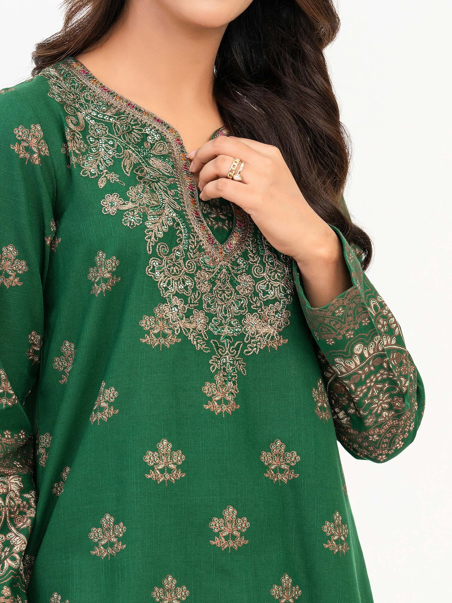 2 Piece Khaddar Suit-Embroidered (Pret)