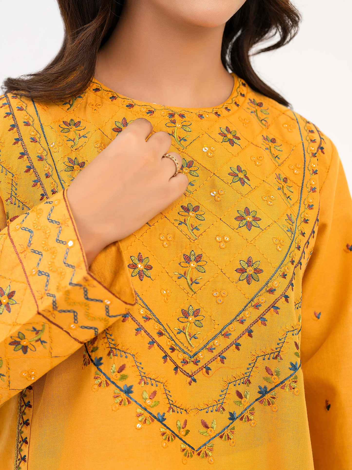 Khaddar Shirt-Embroidered(Pret)