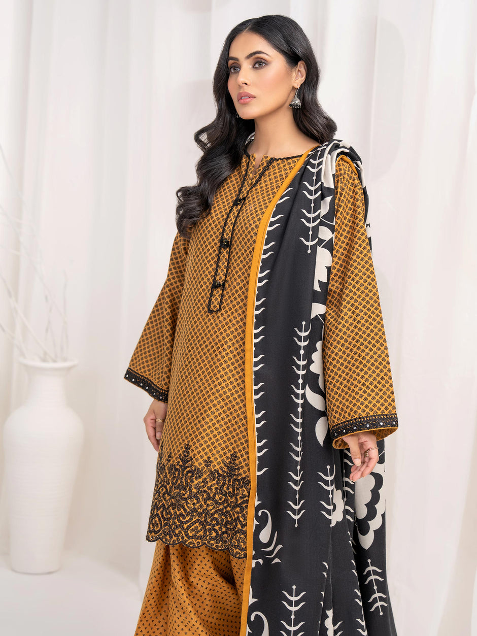 Unstitched 3 Piece Embroidered Winter Suits – Limelightpk