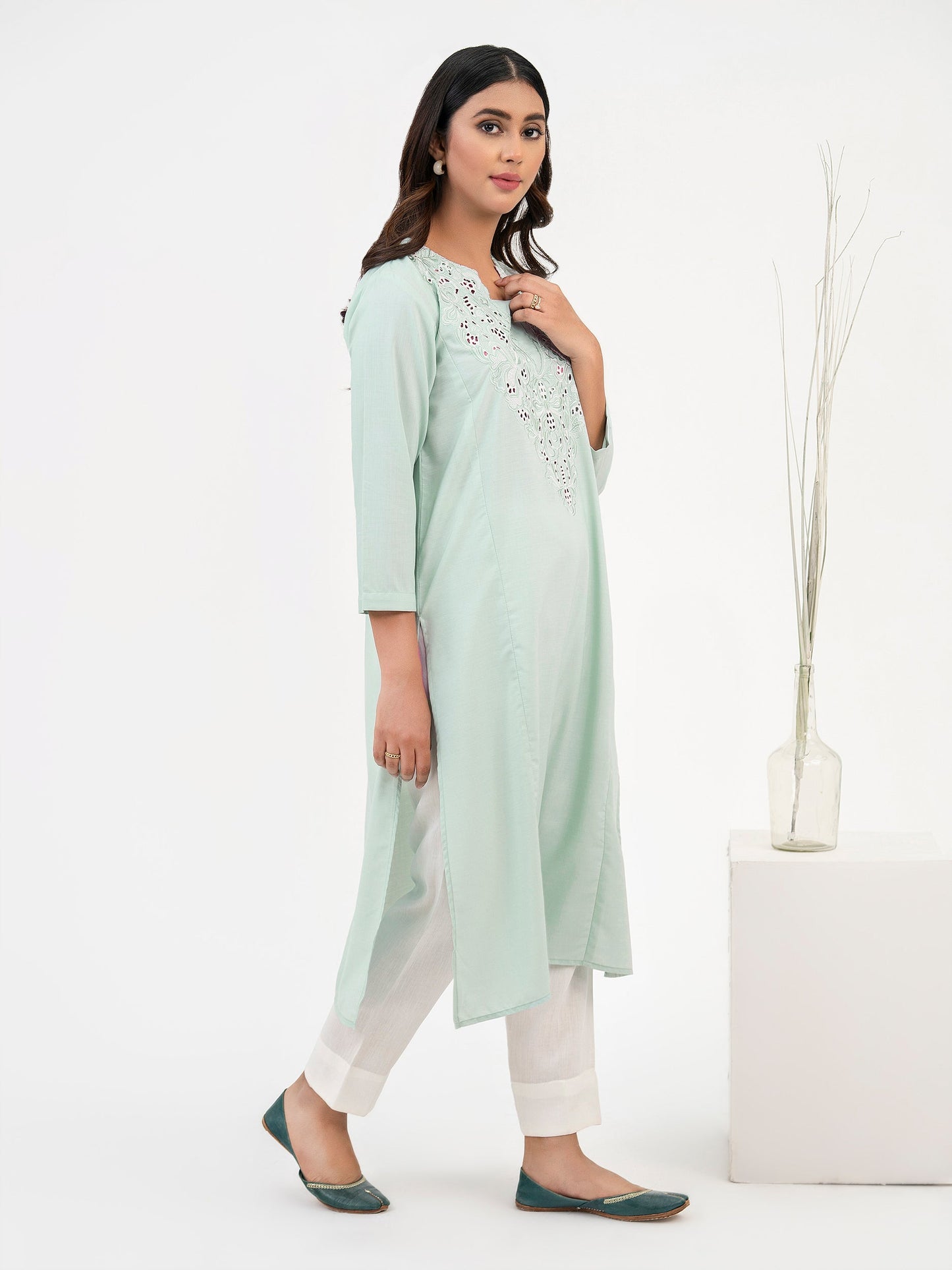 Viscose Shirt-Embroidered (Pret)