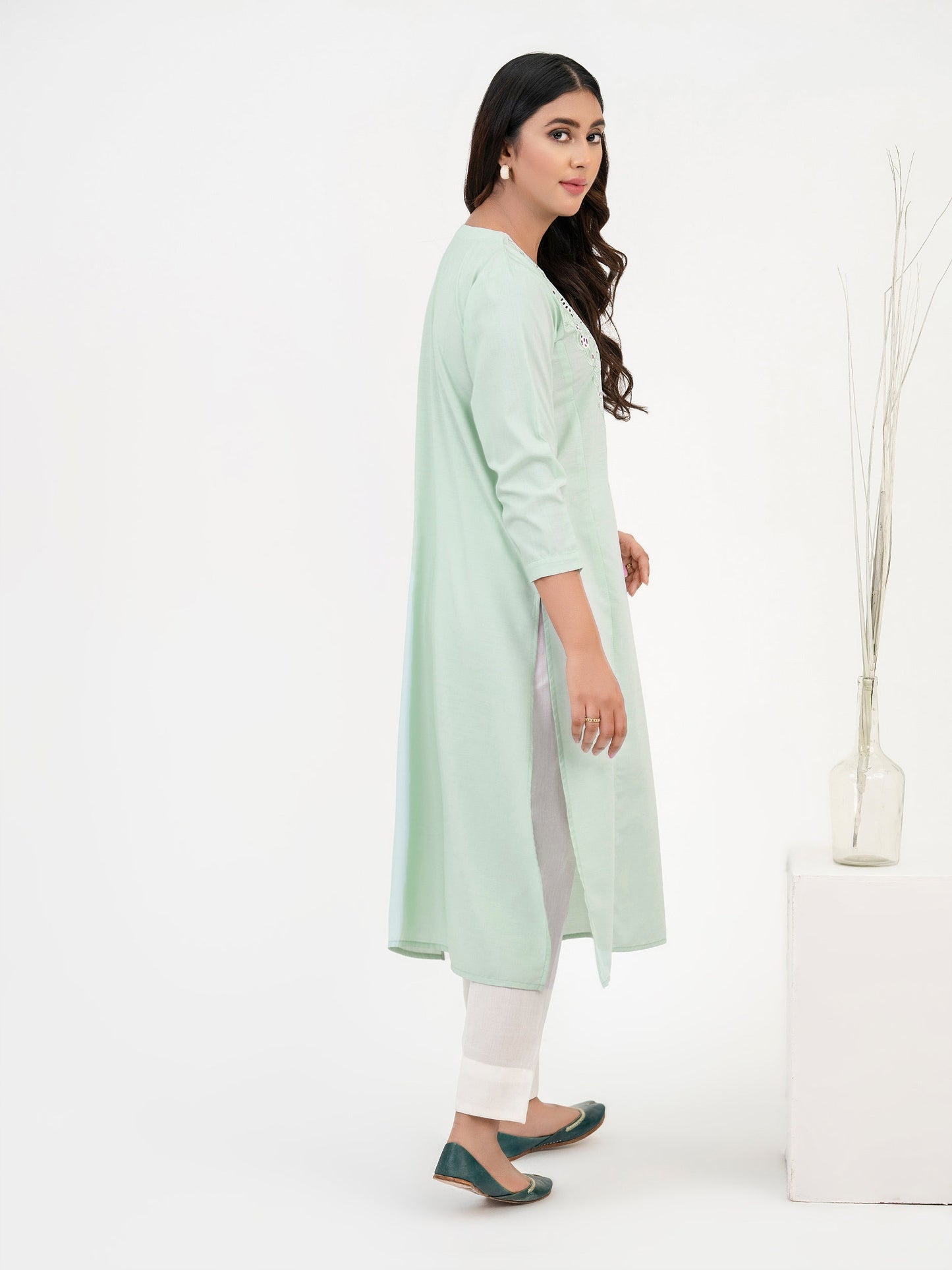 Viscose Shirt-Embroidered (Pret)