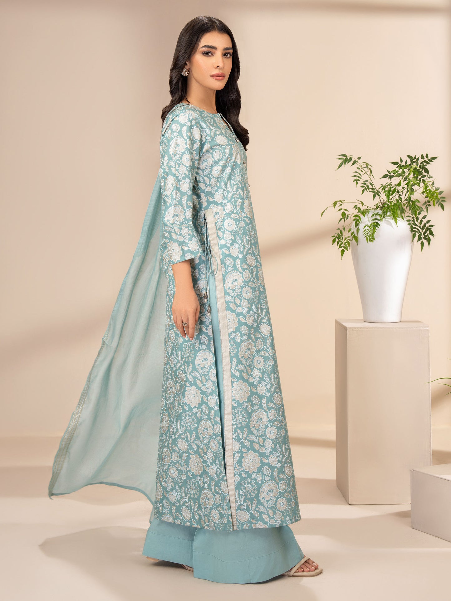 3 Piece Lawn Suit-Paste Print (Unstitched)