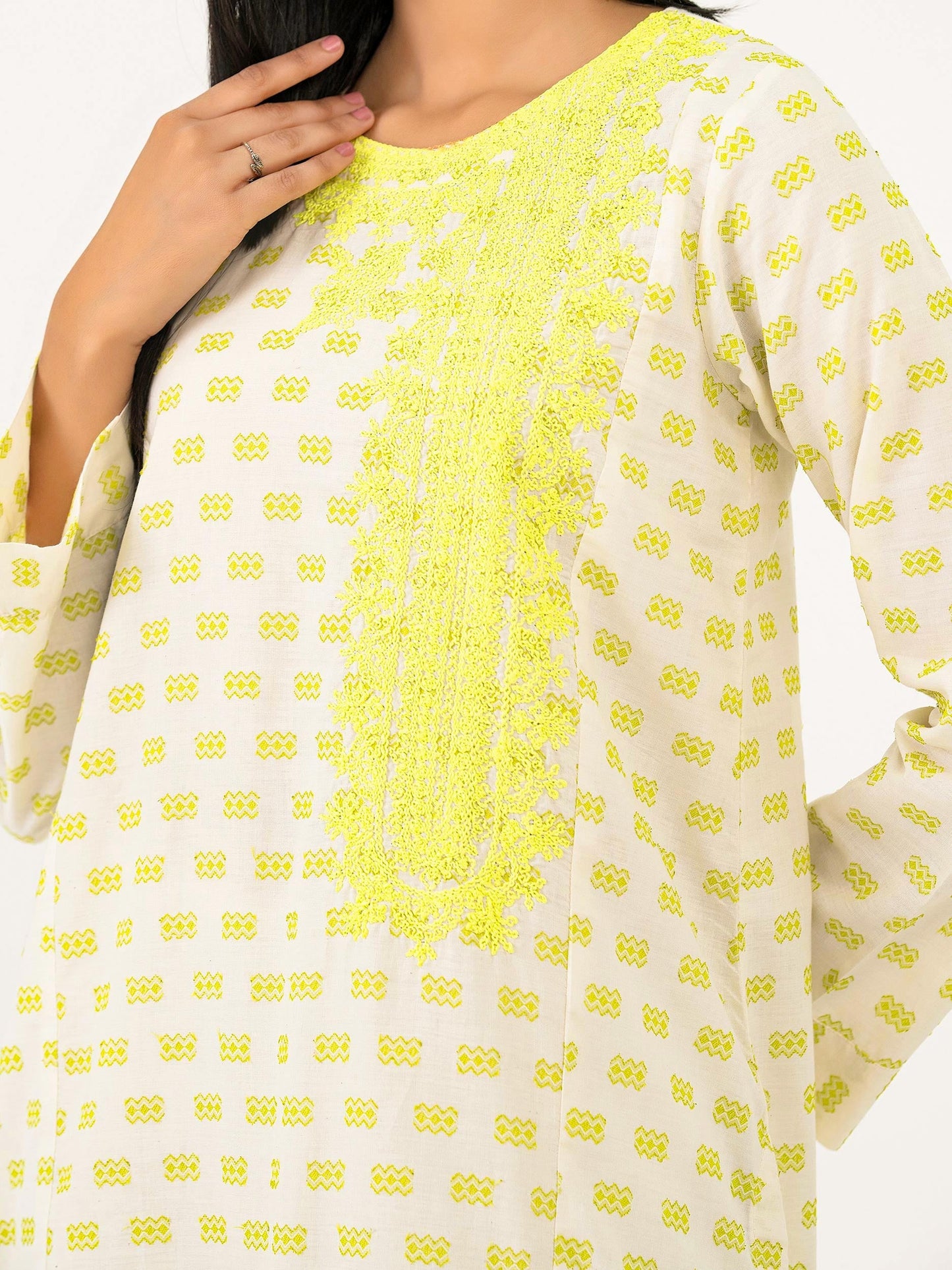 Jacquard Shirt-Embroidered (Pret)