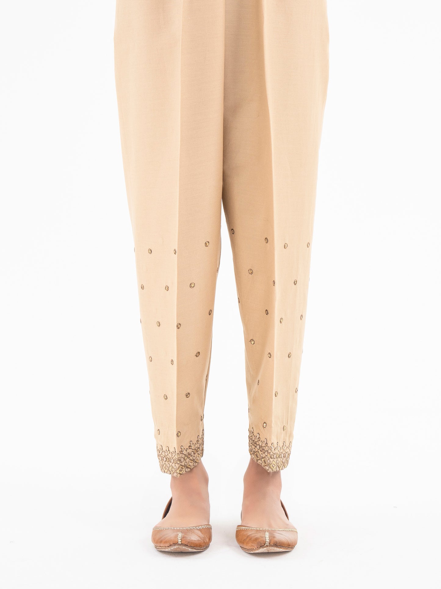 Embroidered Winter Cotton Trouser (Pret)