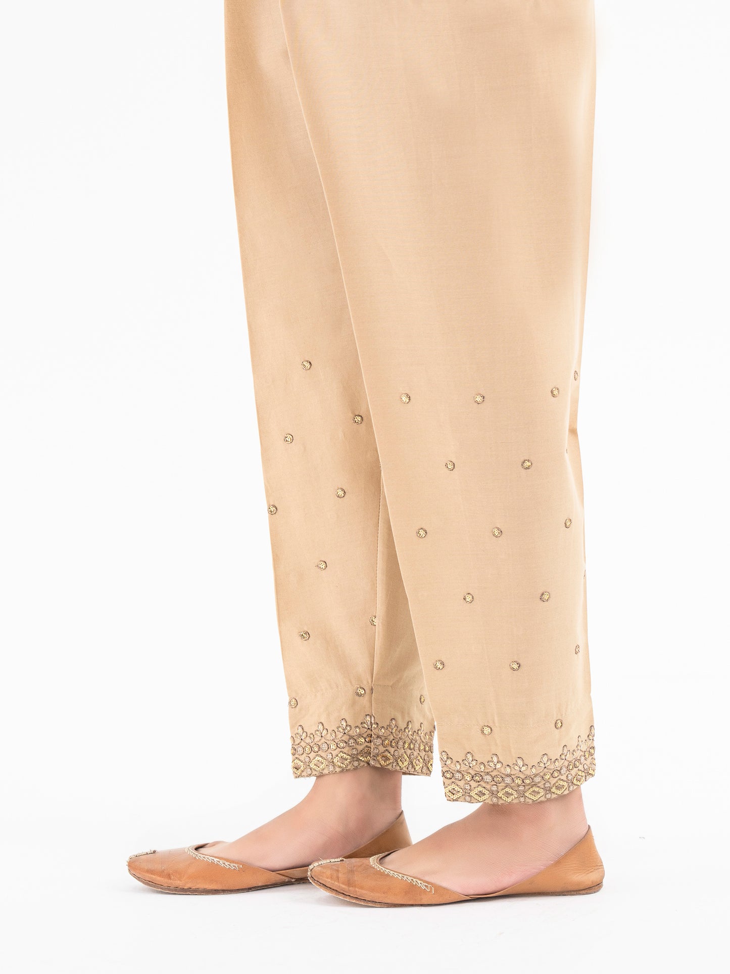 Embroidered Winter Cotton Trouser (Pret)