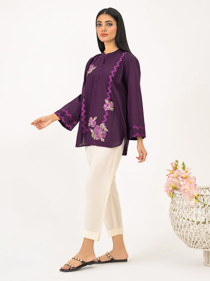 Cambric Kurti-Embroidered (Pret)