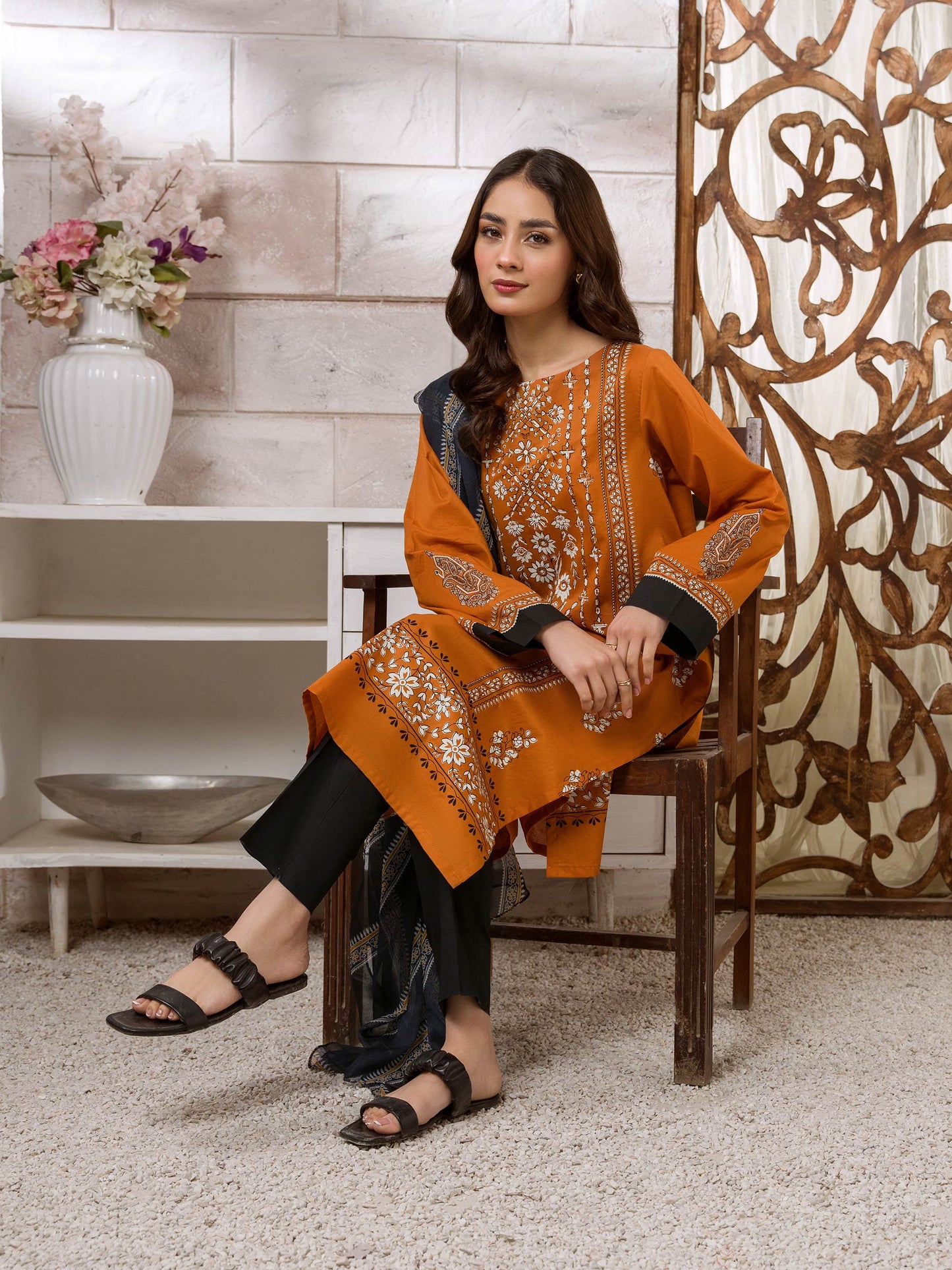 2 Piece Lawn Suit-Paste Print (Pret)