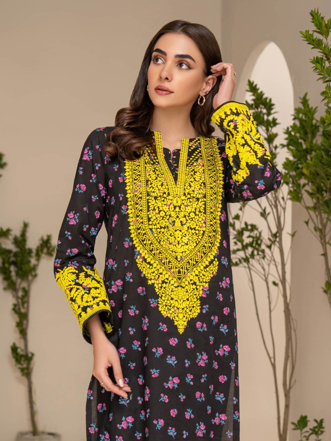 2 Piece Lawn Suit-Paste Print (Unstitched)