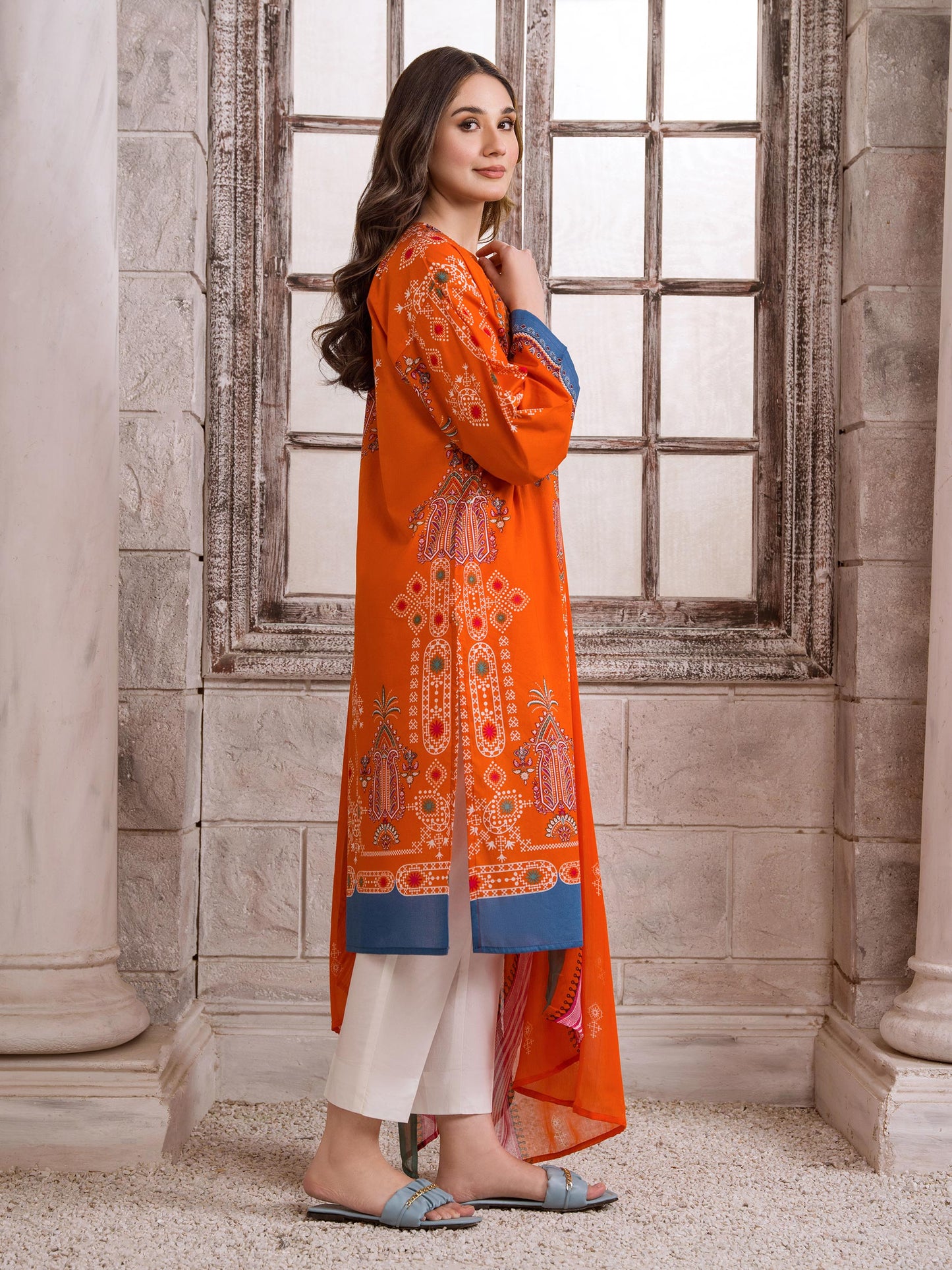 2 Piece Lawn Suit-Paste Print (Unstitched)