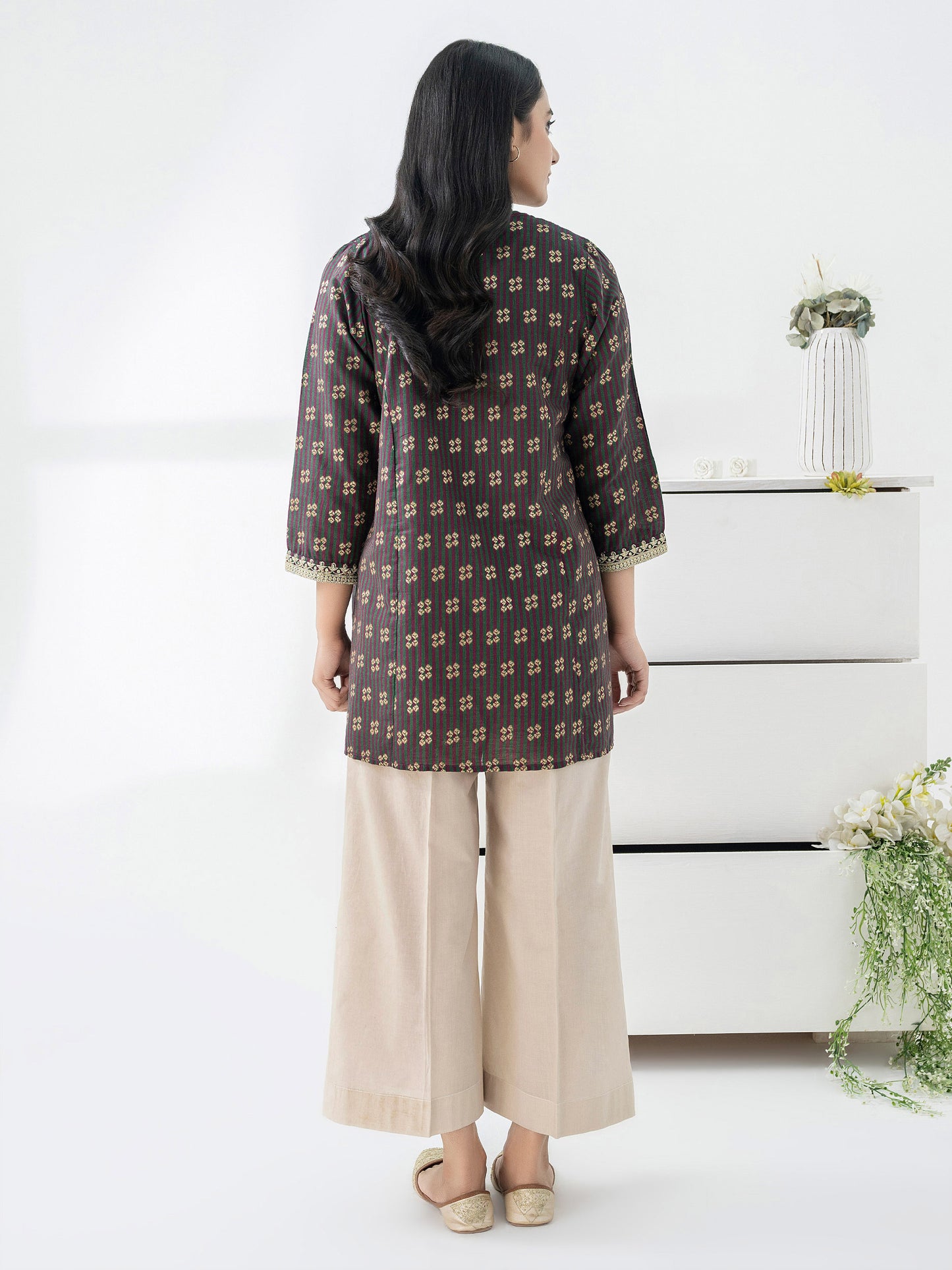 Jacquard Kurti-Embroidered (Pret)