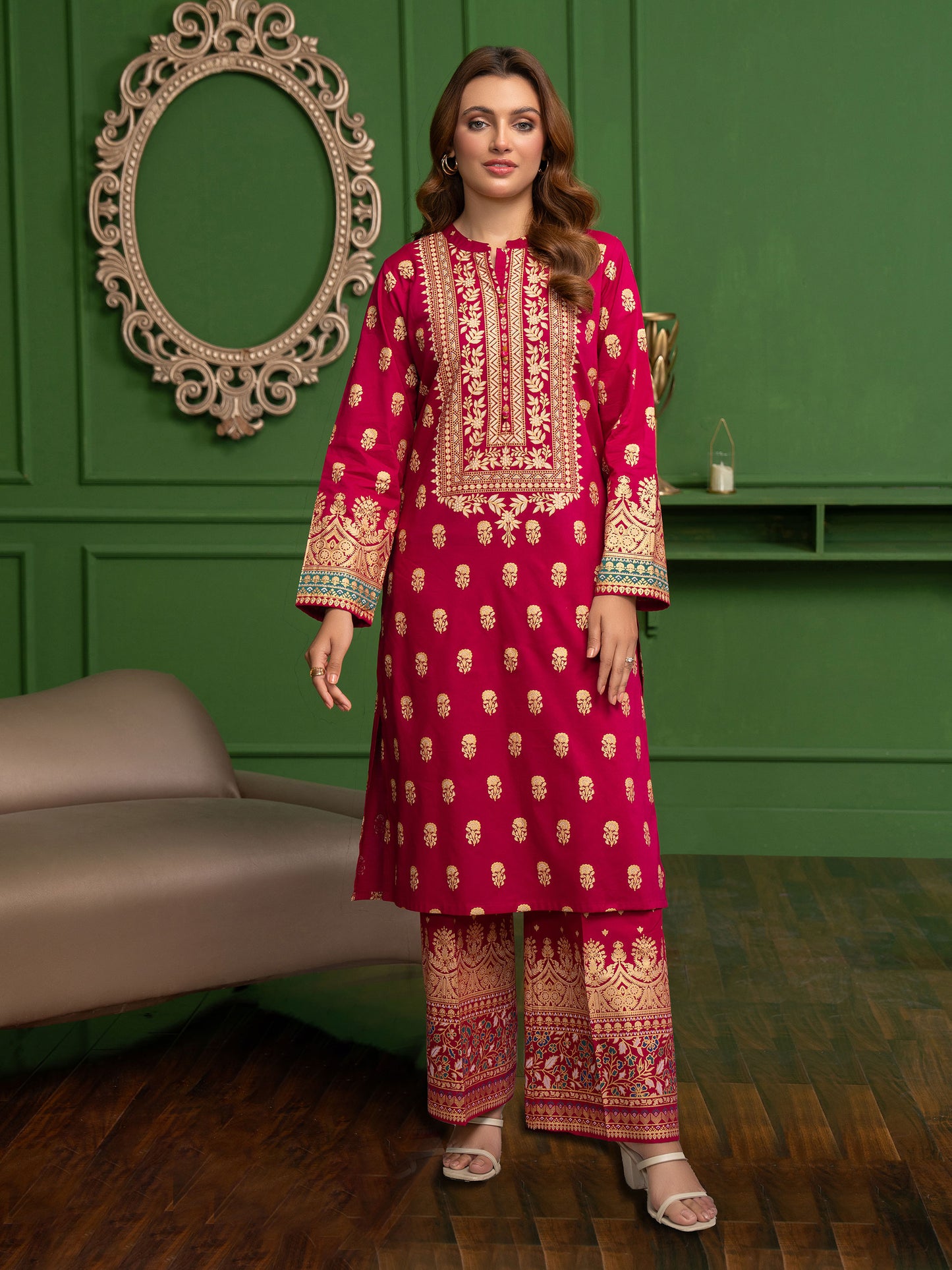 2 Piece Lawn Suit-Paste Print (Pret)