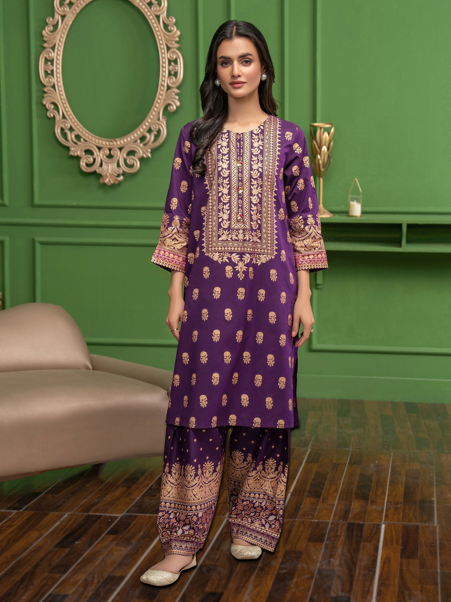 2 Piece Lawn Suit-Paste Print (Pret)