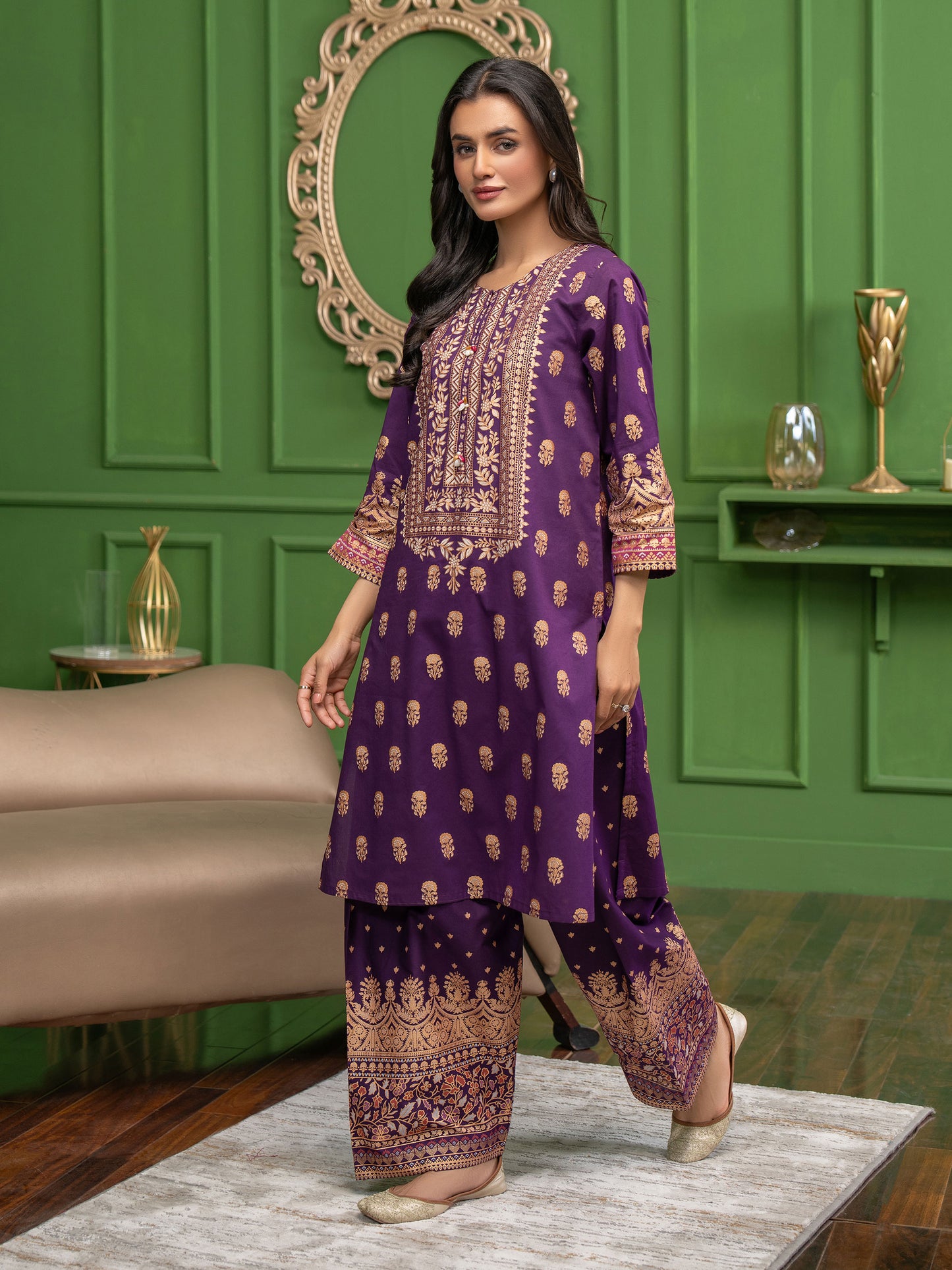 2 Piece Lawn Suit-Paste Print (Pret)