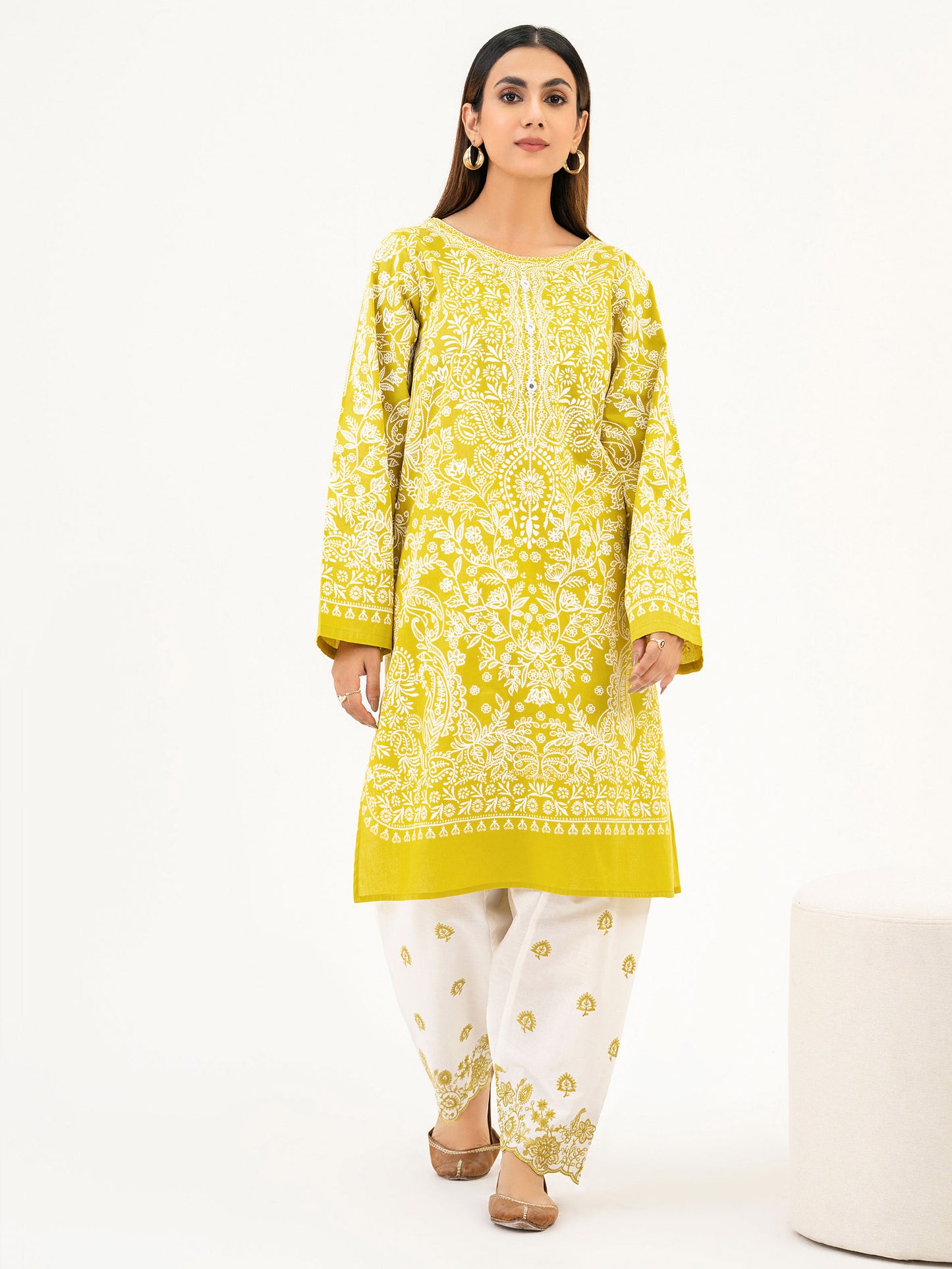 2 Piece Winter Cotton Suit-Embroidered (Pret)