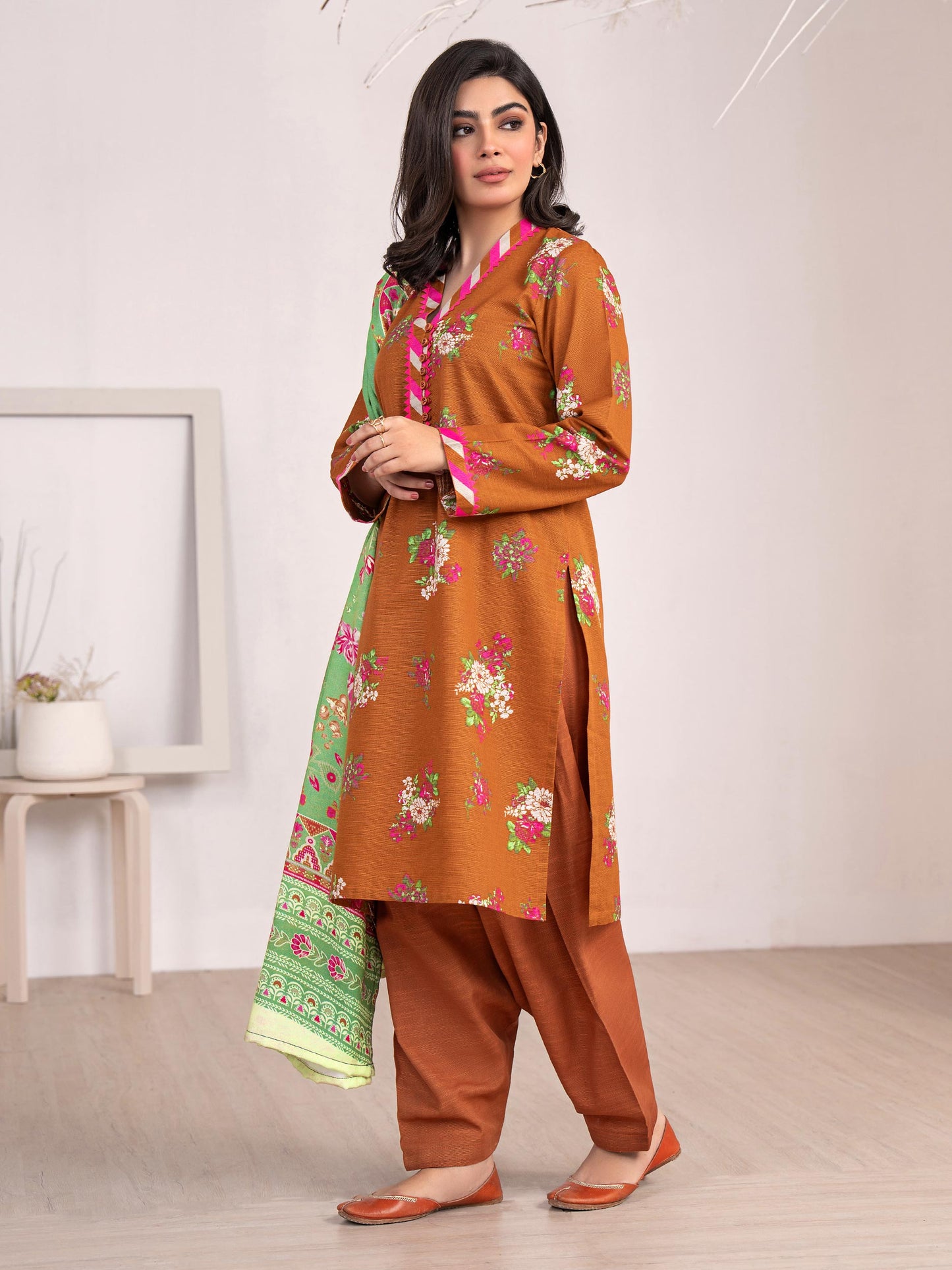 3 Piece Khaddar Suit-Printed(Unstitched)