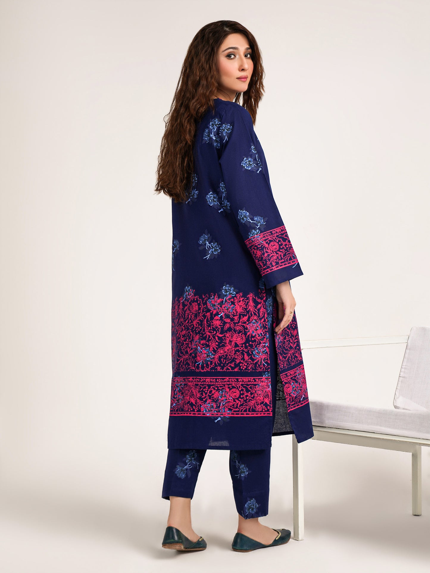 2 Piece Khaddar Suit-Paste print(Pret)