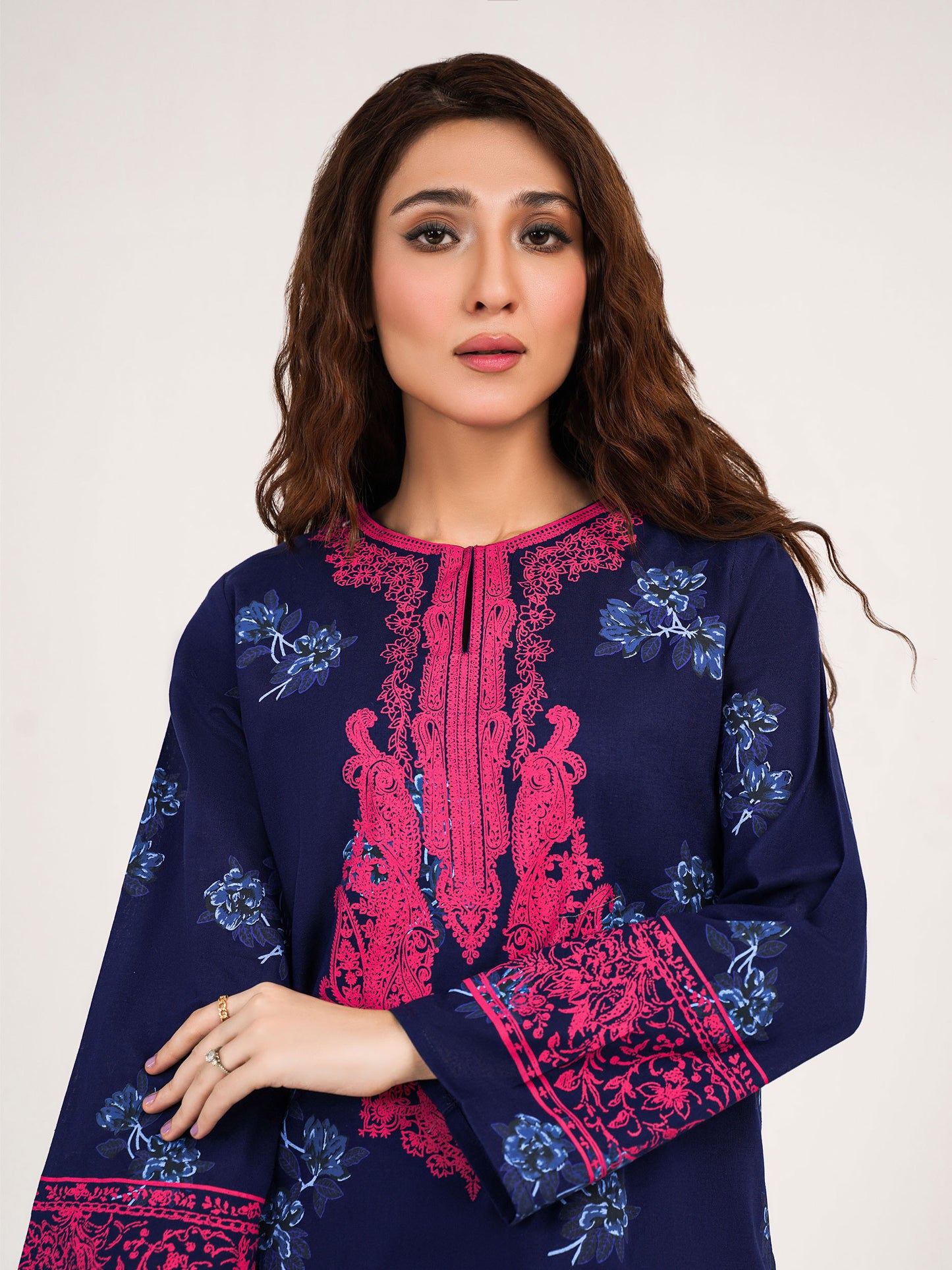 2 Piece Khaddar Suit-Paste print(Pret)