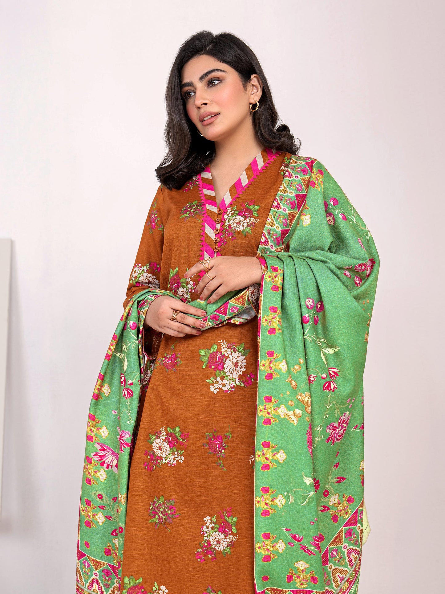 3 Piece Khaddar Suit-Printed(Unstitched)