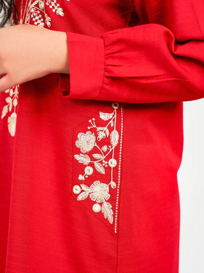 Khaddar Shirt-Embroidered