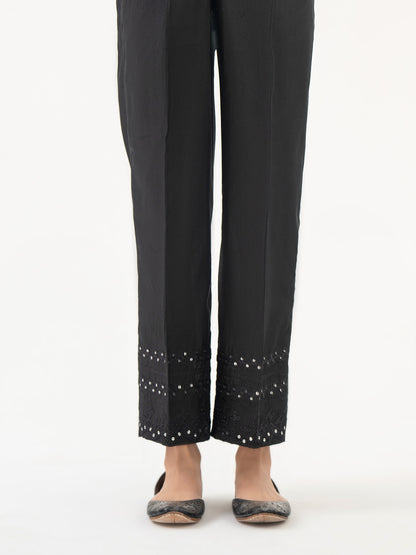 Embroidered Raw Silk Trouser(Pret)