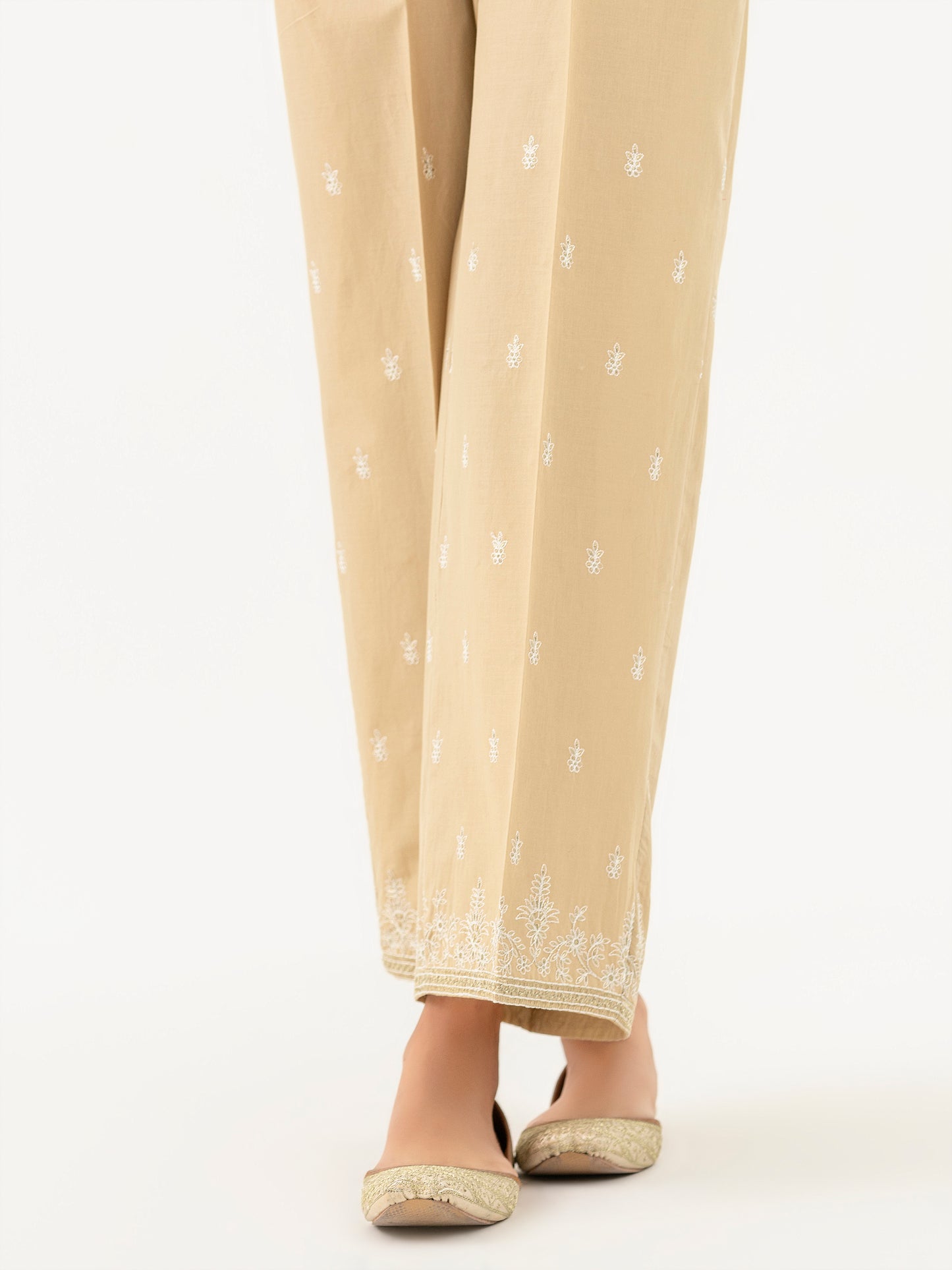 Cambric Trouser-Embroidered (Pret)