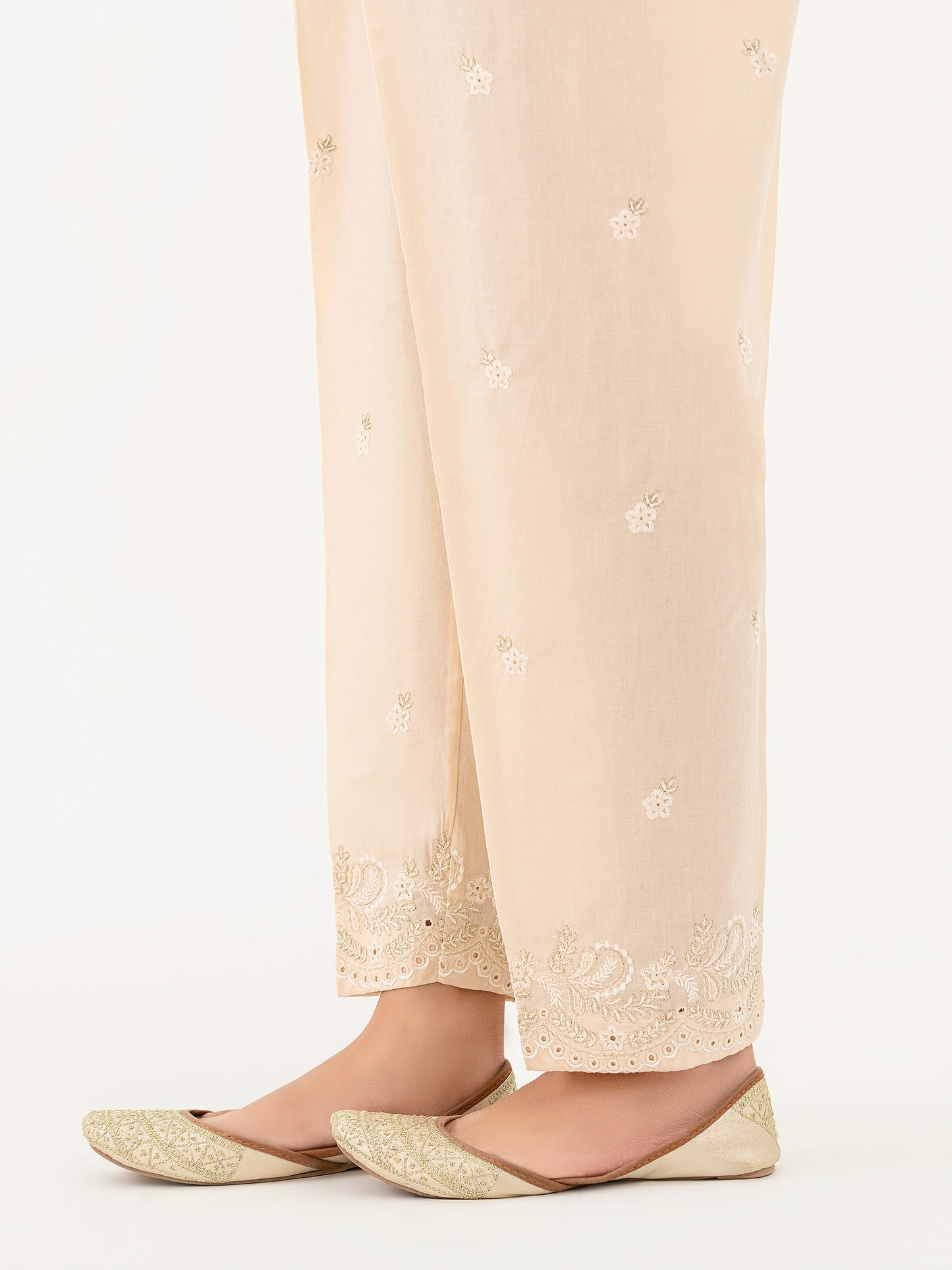 Cambric Trouser-Embroidered (Pret)