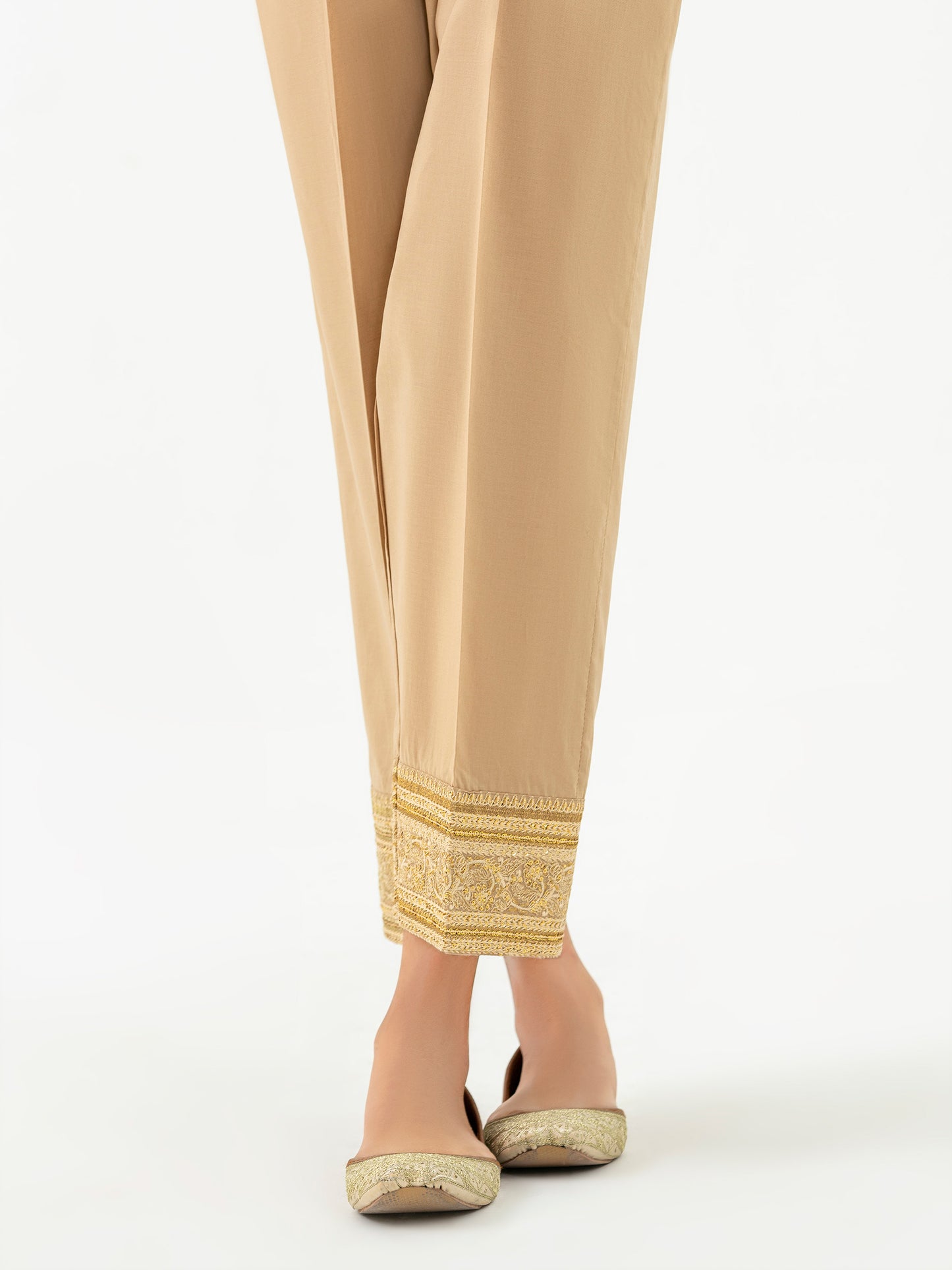 Cambric Trouser-Embroidered (Pret)