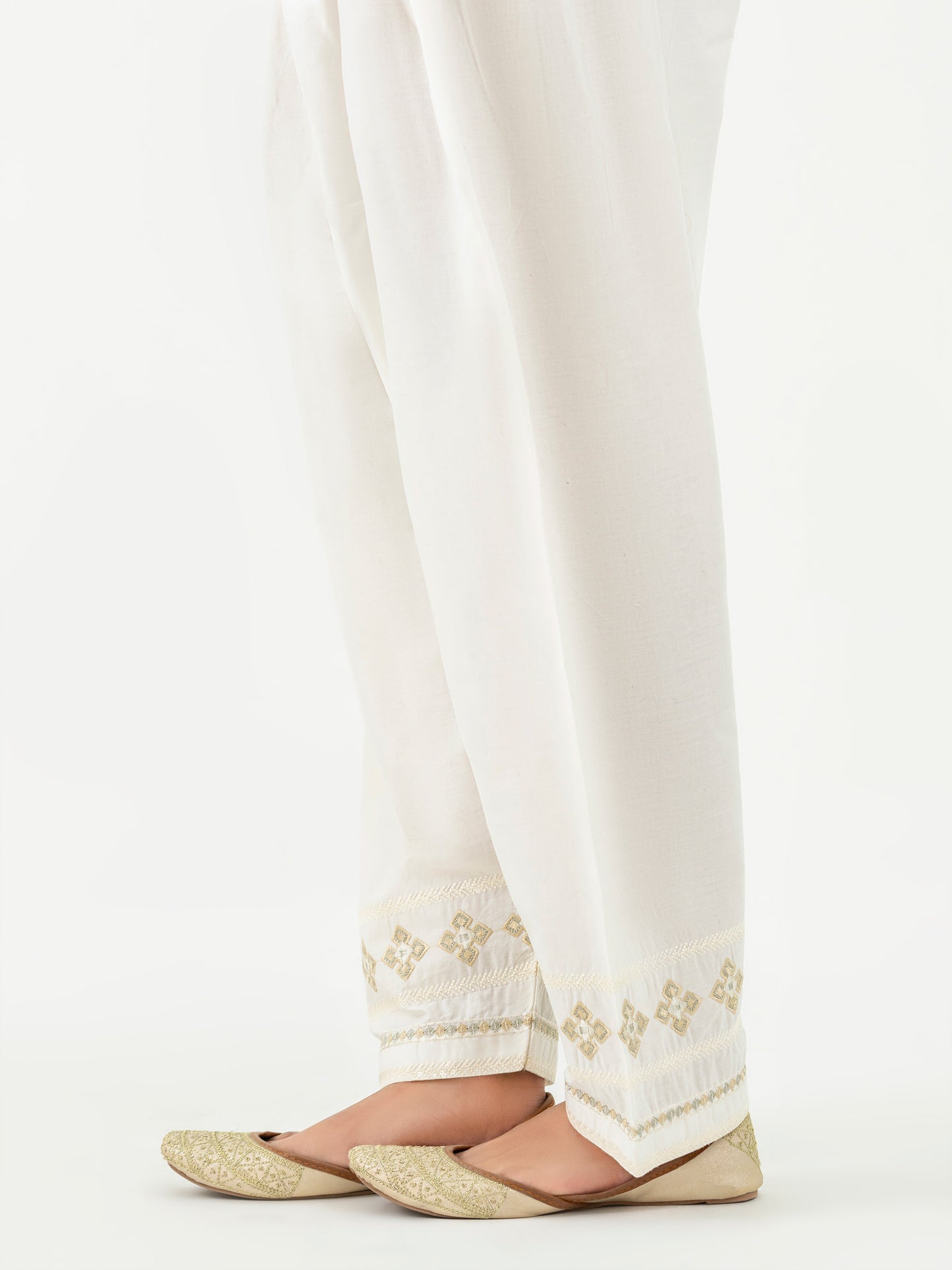 Winter Cotton Trouser-Embroidered (Pret)